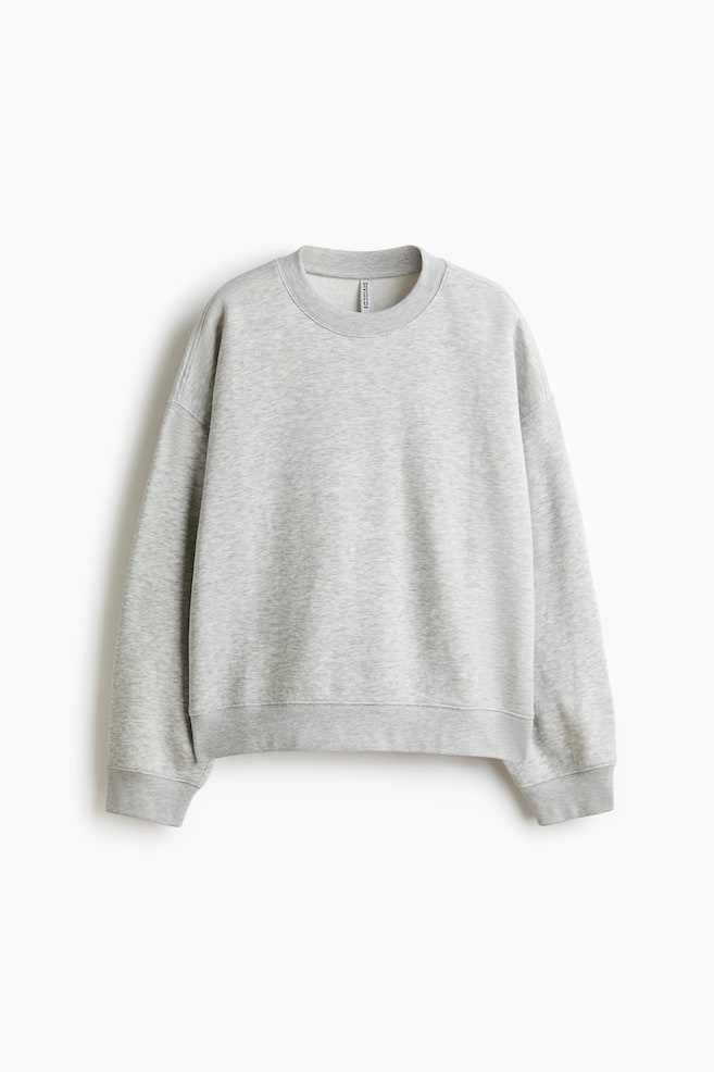 Sweatshirt with Printed Motif - Light gray melange/Light dusty blue/Burgundy/Dark brown/Navy blue/Dark blue - 1