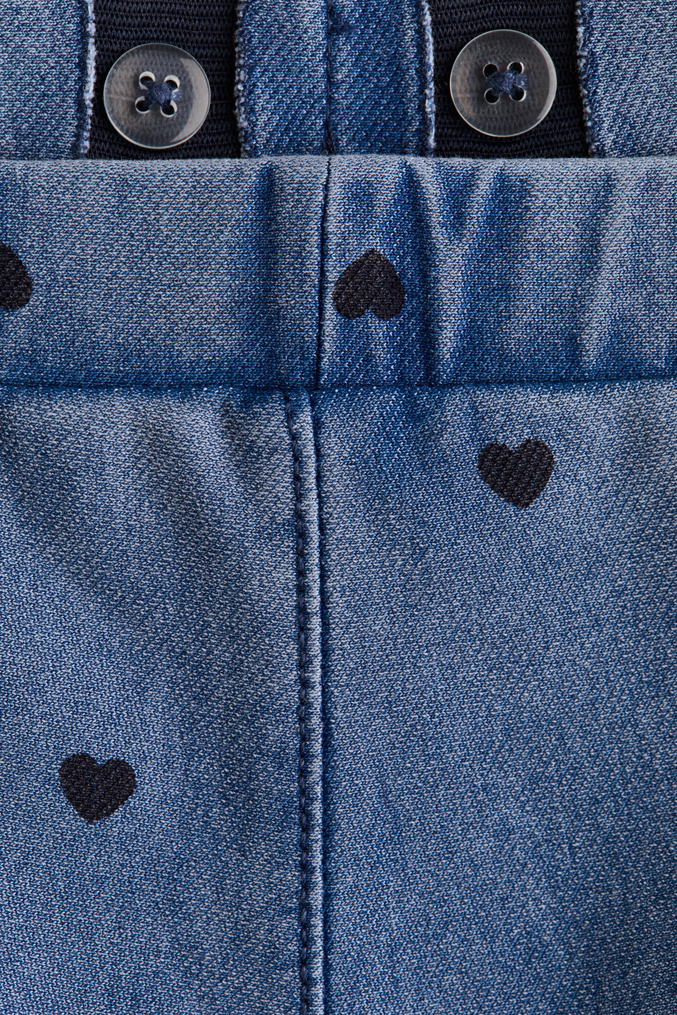 Wide Denim-Look Jeggings