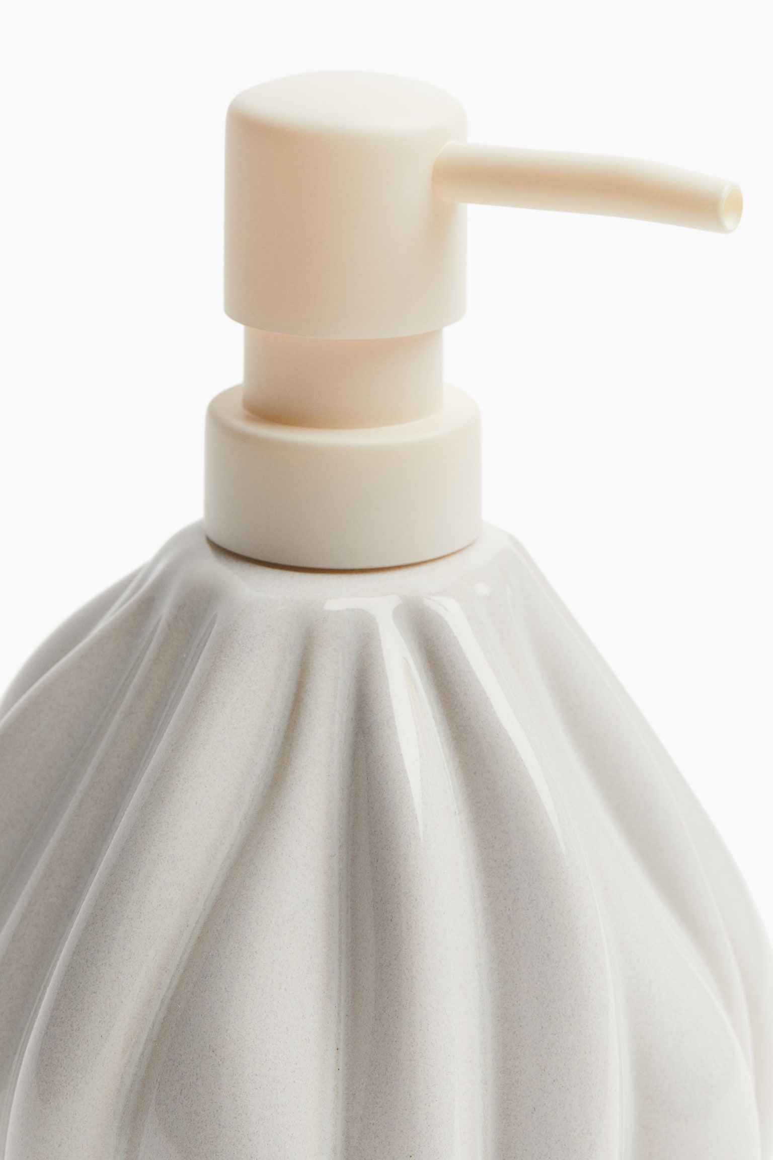 Stoneware soap dispenser - White - 4