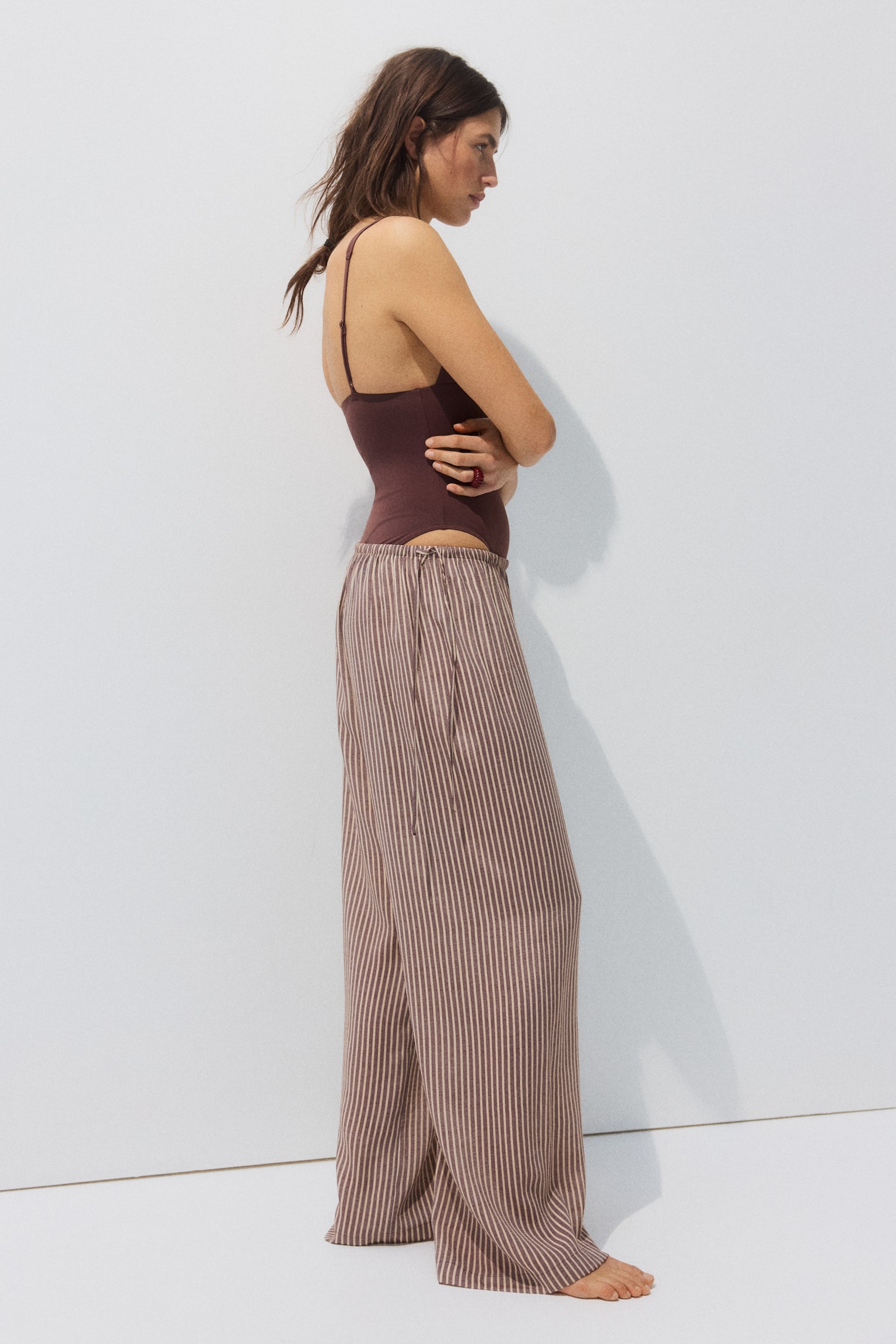 Beach trousers - Brown/Striped - 6