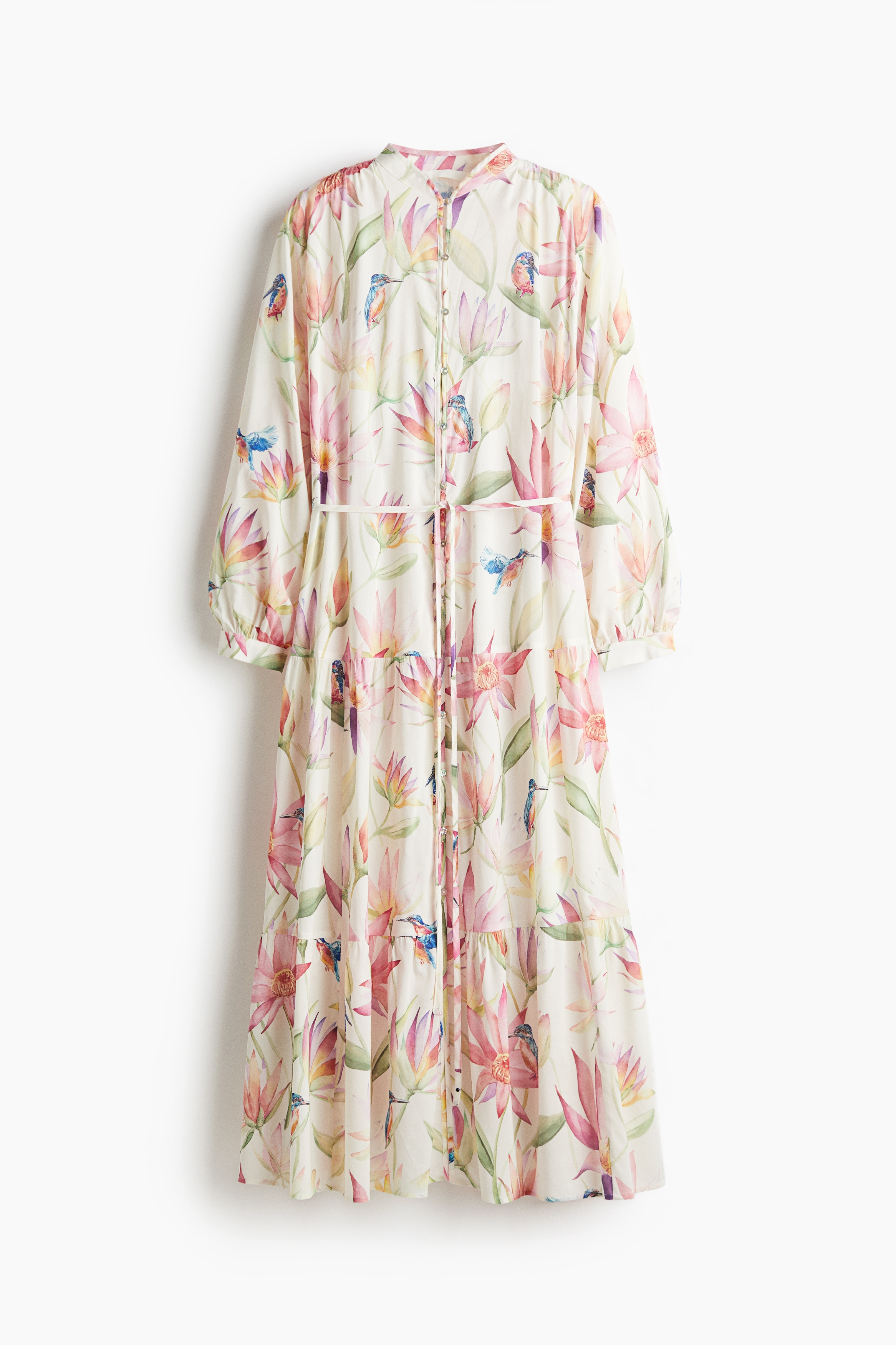 Maxivestido escalonado - Blanco/Estampado/Blanco/Floral/Blanco/Conchas/Negro/Estampado