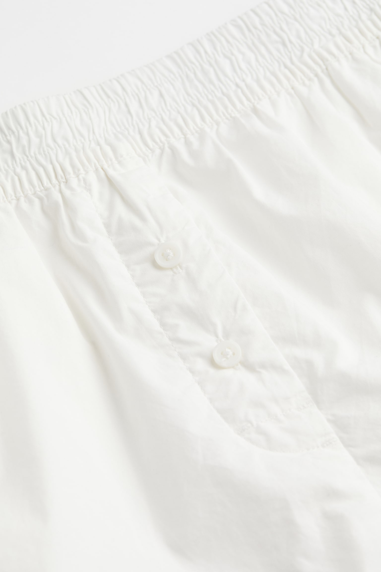 Cotton poplin shorts - White - 2