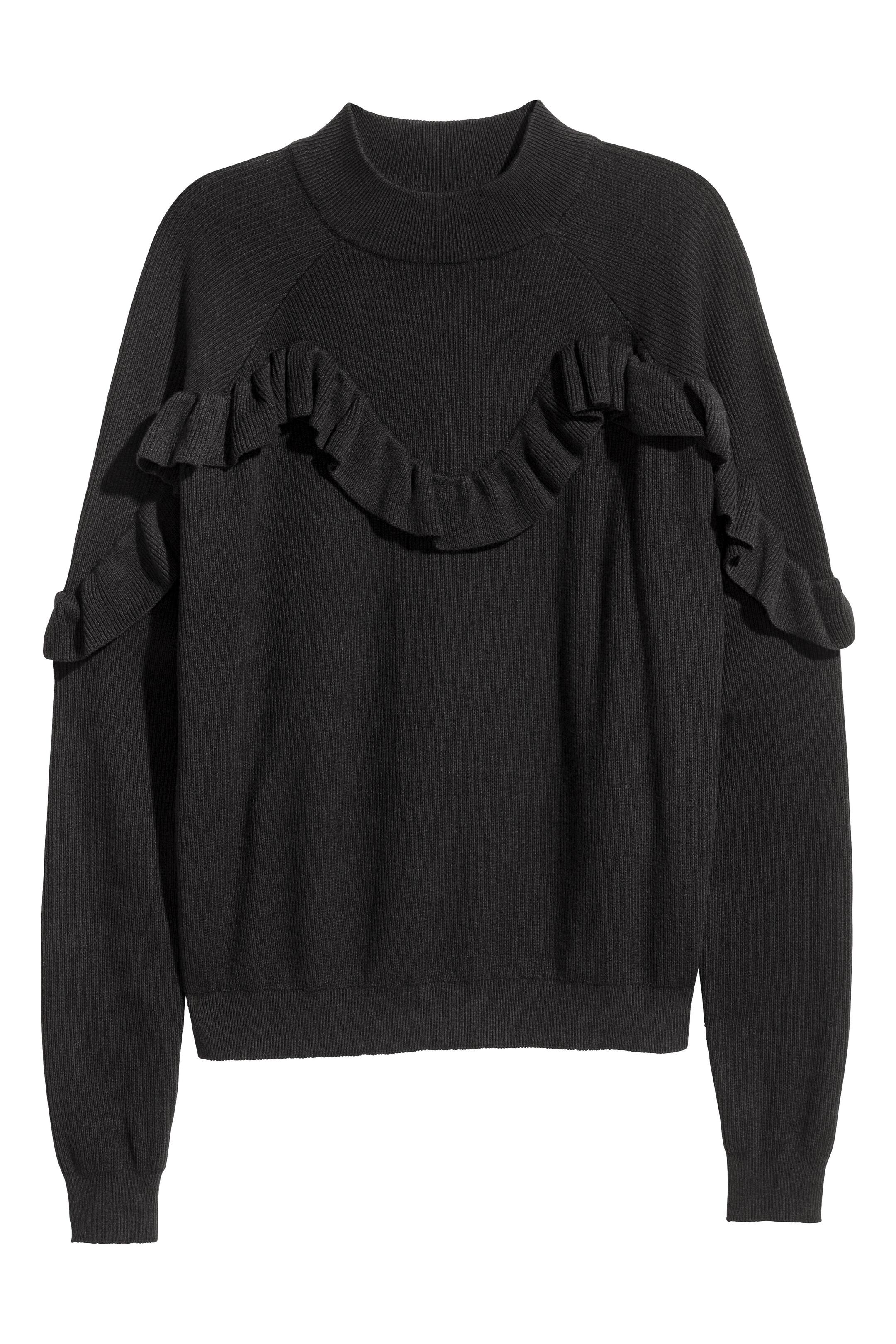 Agrandir l'image: Pull volanté - Noir - FEMME | H&M FR 1