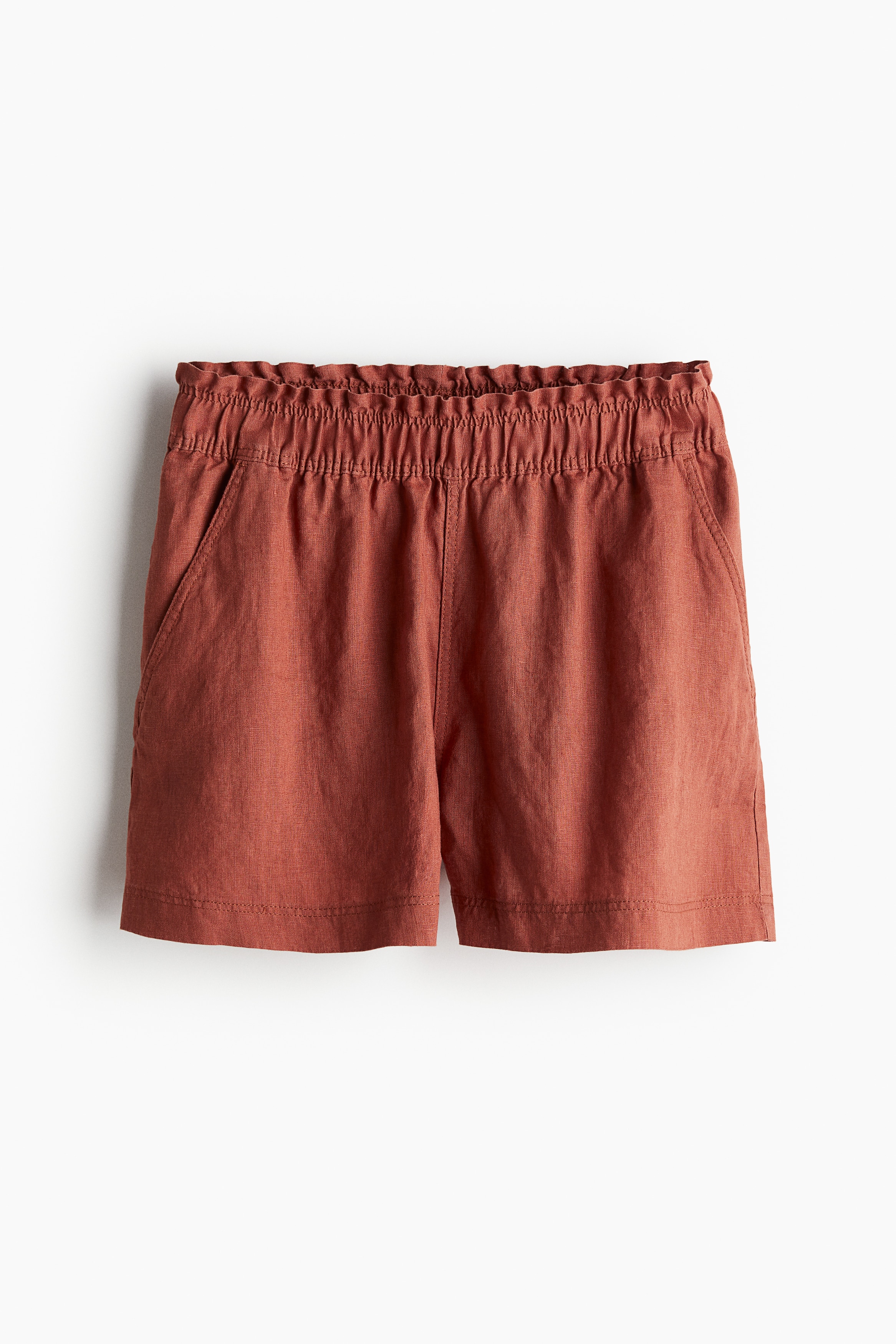 Rust brown Linen shorts - Size: XL  - H&M