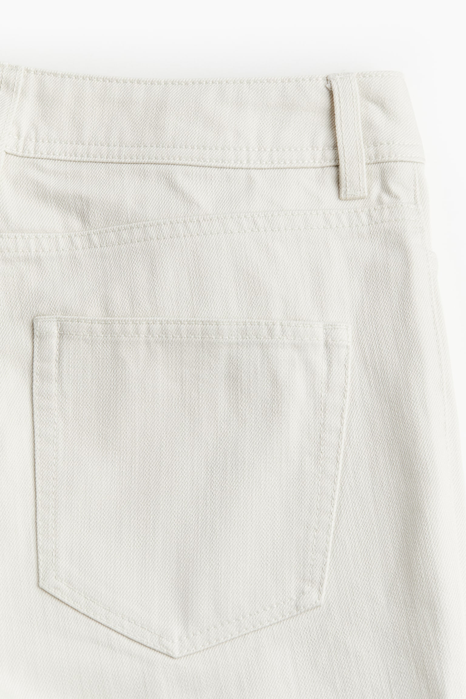 Flared crease-leg twill trousers - Cream/Dark beige - 5