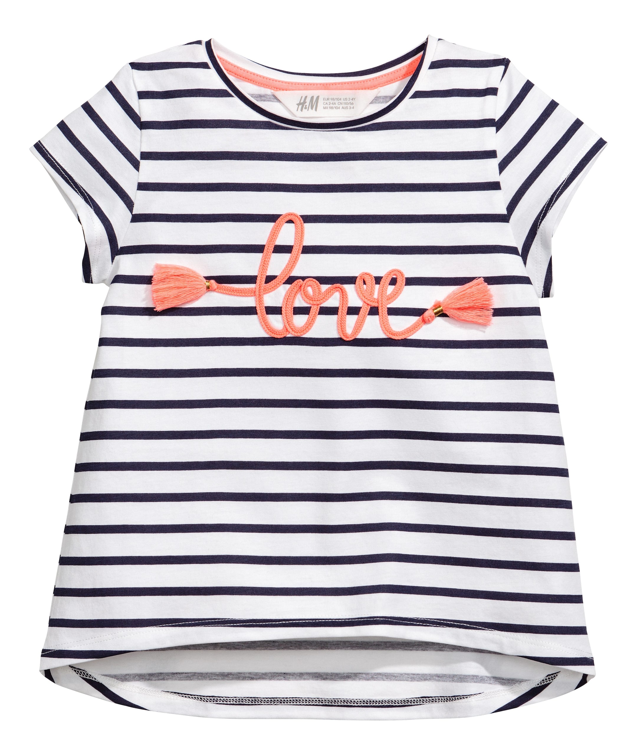 Näytä suurempi kuva: Printtipusero - Valkoinen/Mustaraidallinen - Kids | H&M FI 1