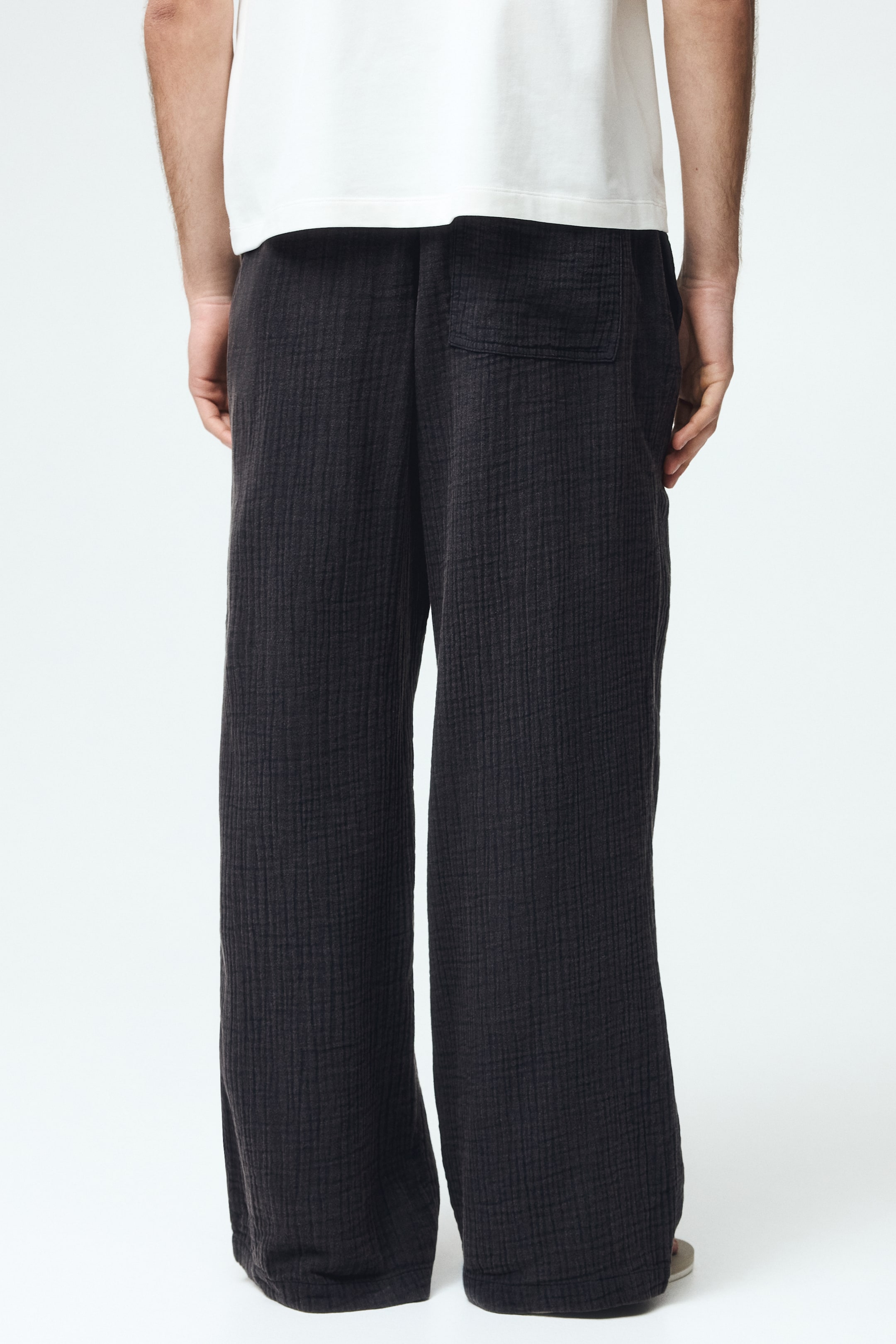 Loose-Fit Cotton Muslin Pants