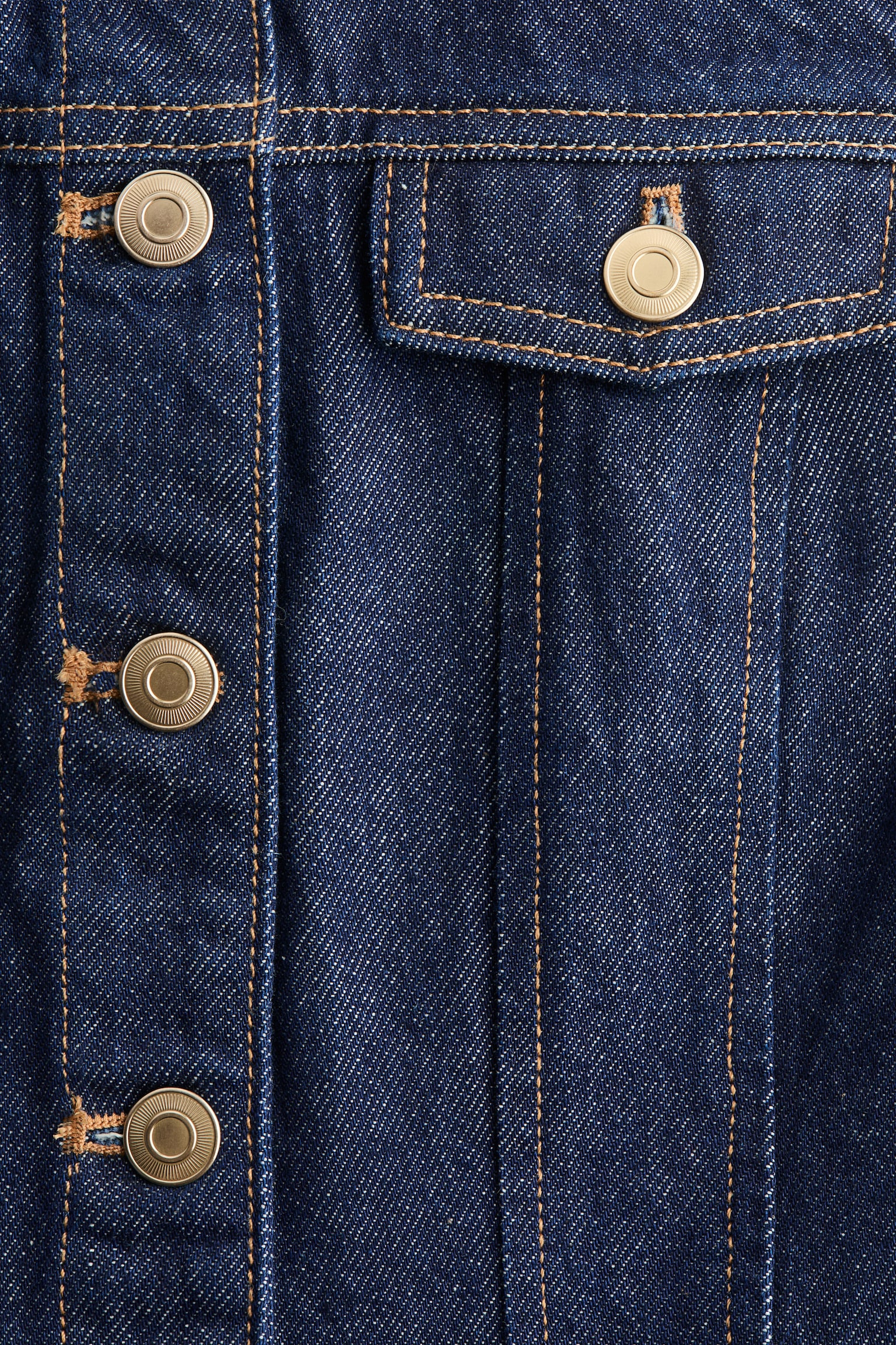 Peplum denim waistcoat - Dark denim blue - 4