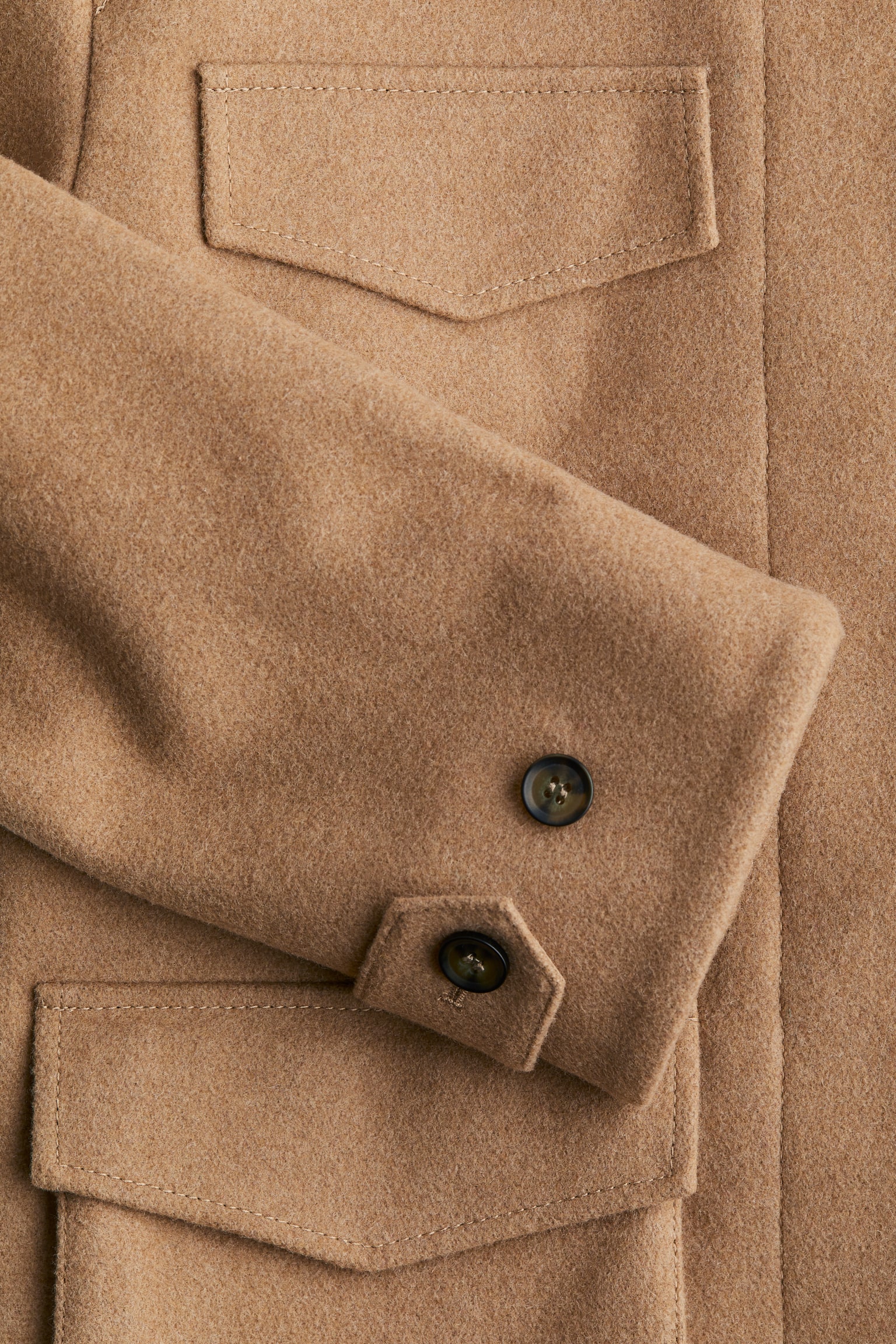 Collared jacket - Dark beige - 4