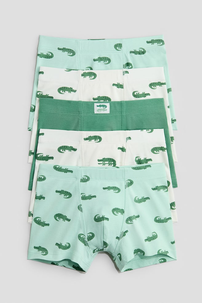 5-pack trunks - Light green/Crocodiles/Blue/Dinosaurs - 1