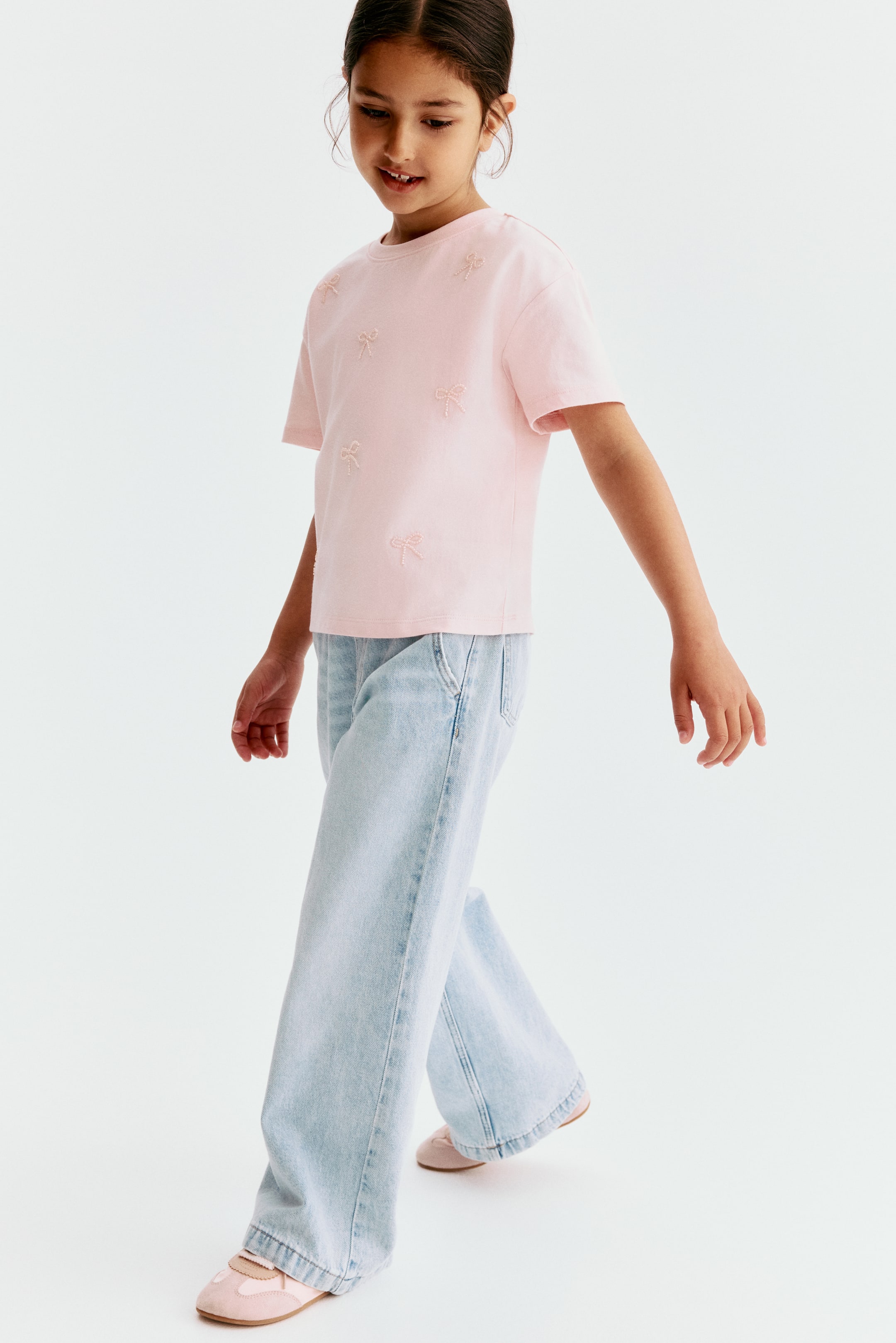 Wide Leg Paper-bag Jeans