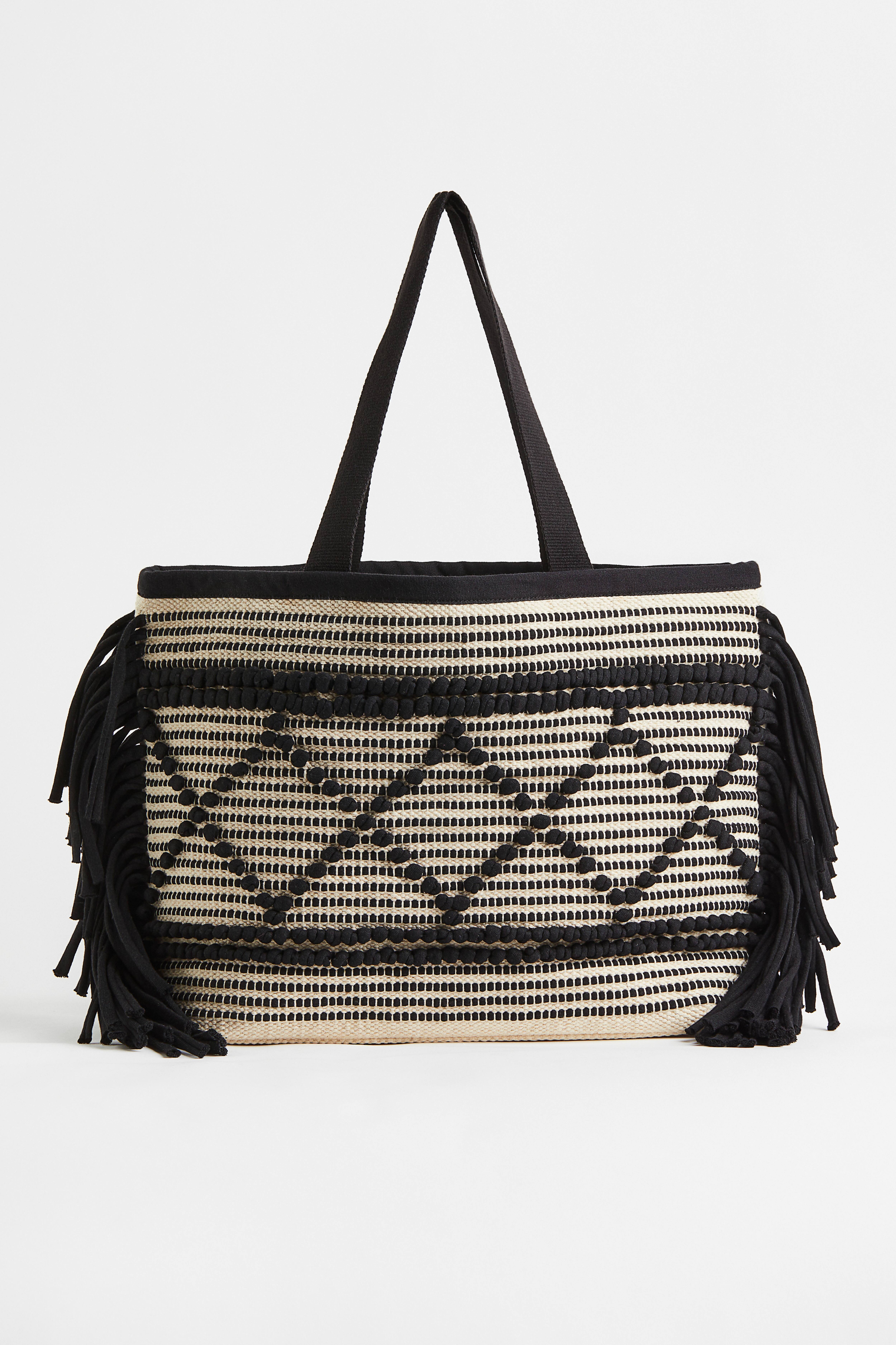 H&M outlet Jacquard weave hand bag