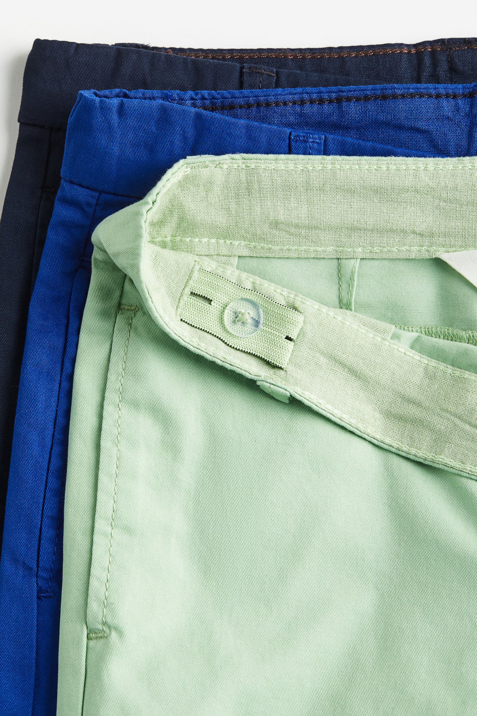 3-pack Chino Shorts - Light green/Bright blue - 2