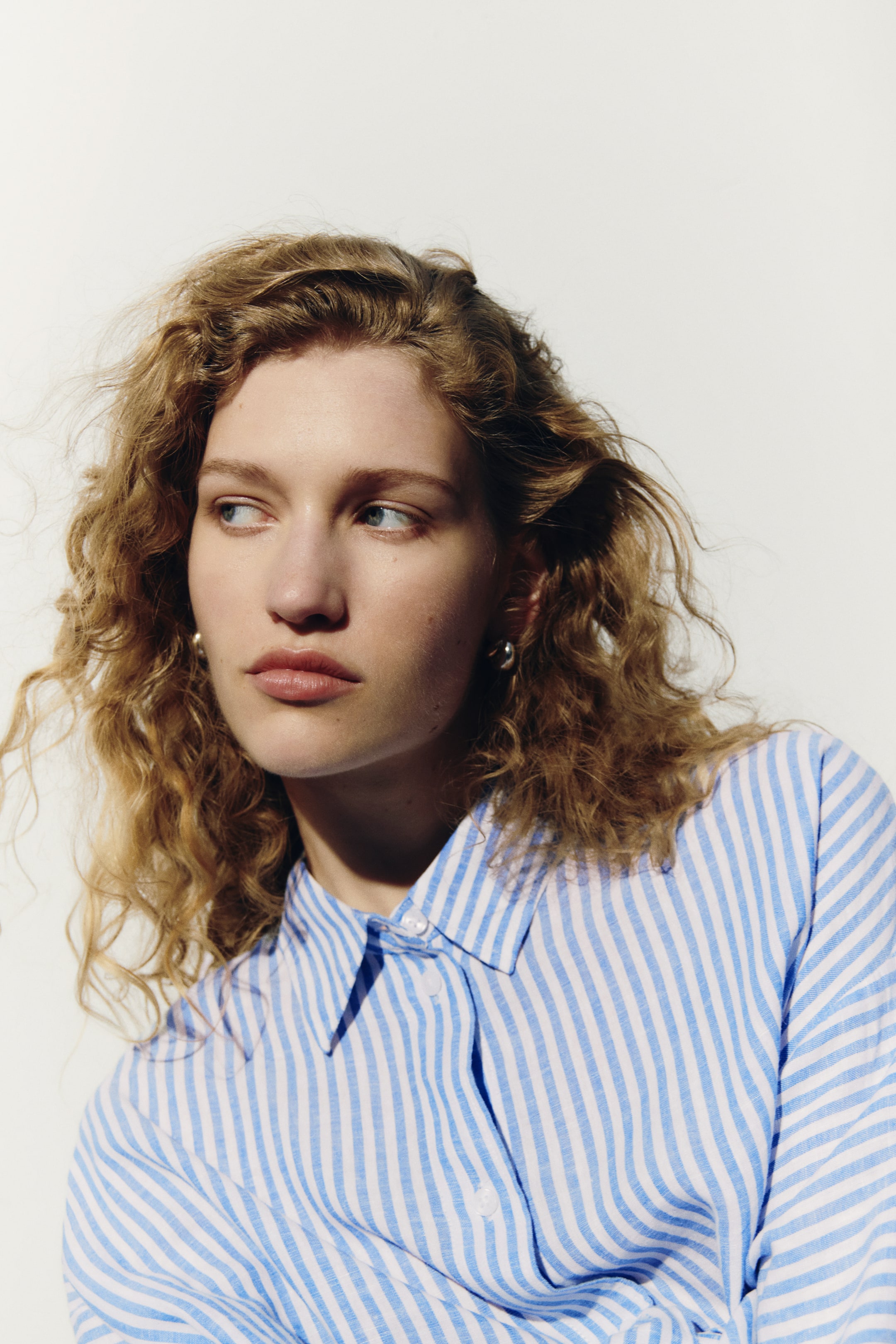 Dolman-Sleeved Linen-Blend Shirt