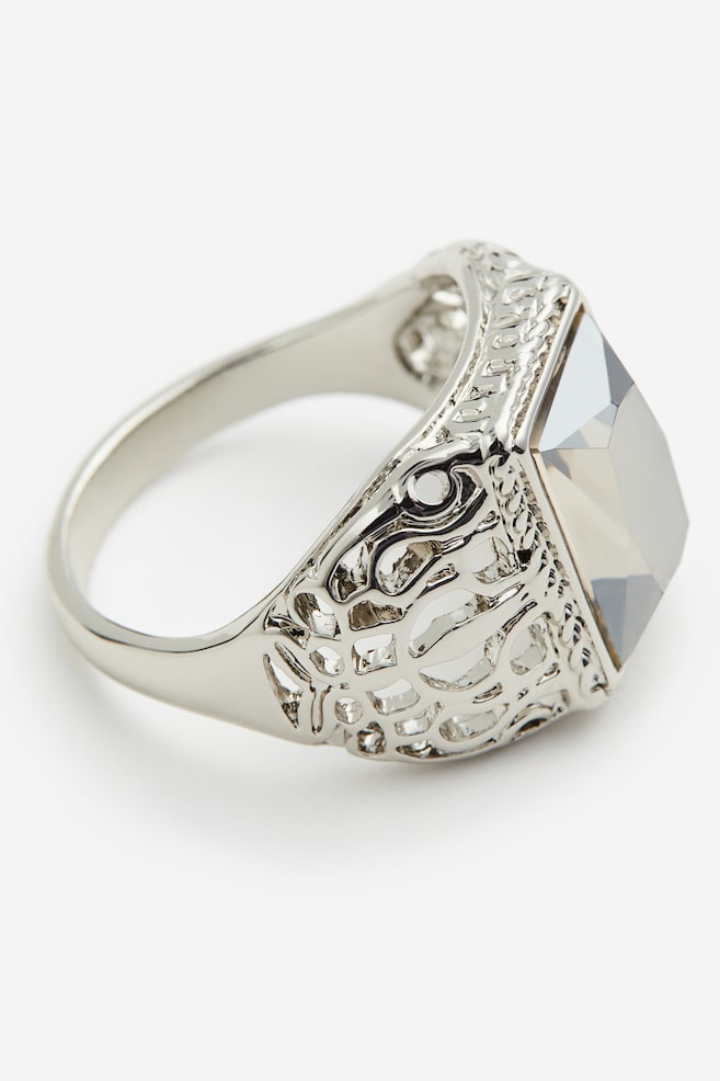 Signet ring - Silver-coloured - 2