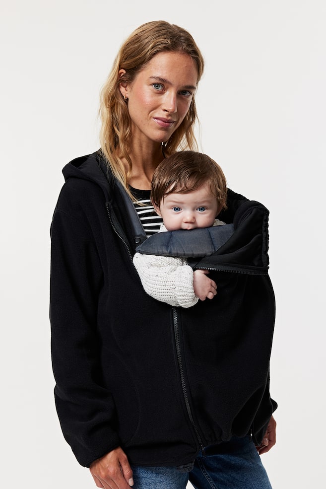 MAMA Before & After babywearing fleece jacket - Black - 7