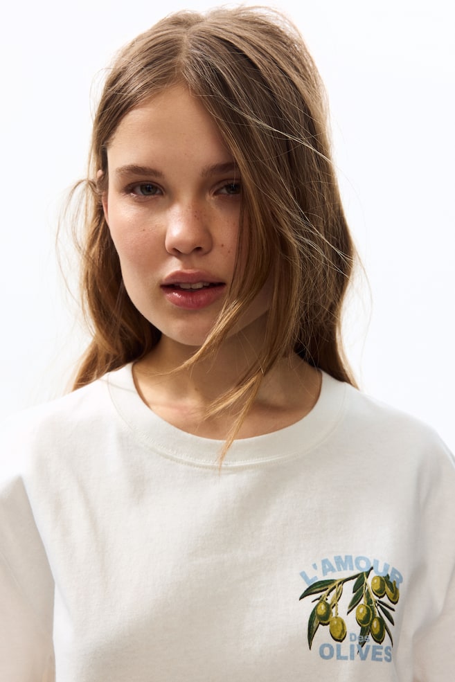 Printed T-shirt - White/Olives/Cream/Rome/Light beige/Clementines/Red/Athletic/Black/Italia/Light blue/Ragazza/Navy blue/Italian Riviera/Light grey marl/Amour - 6