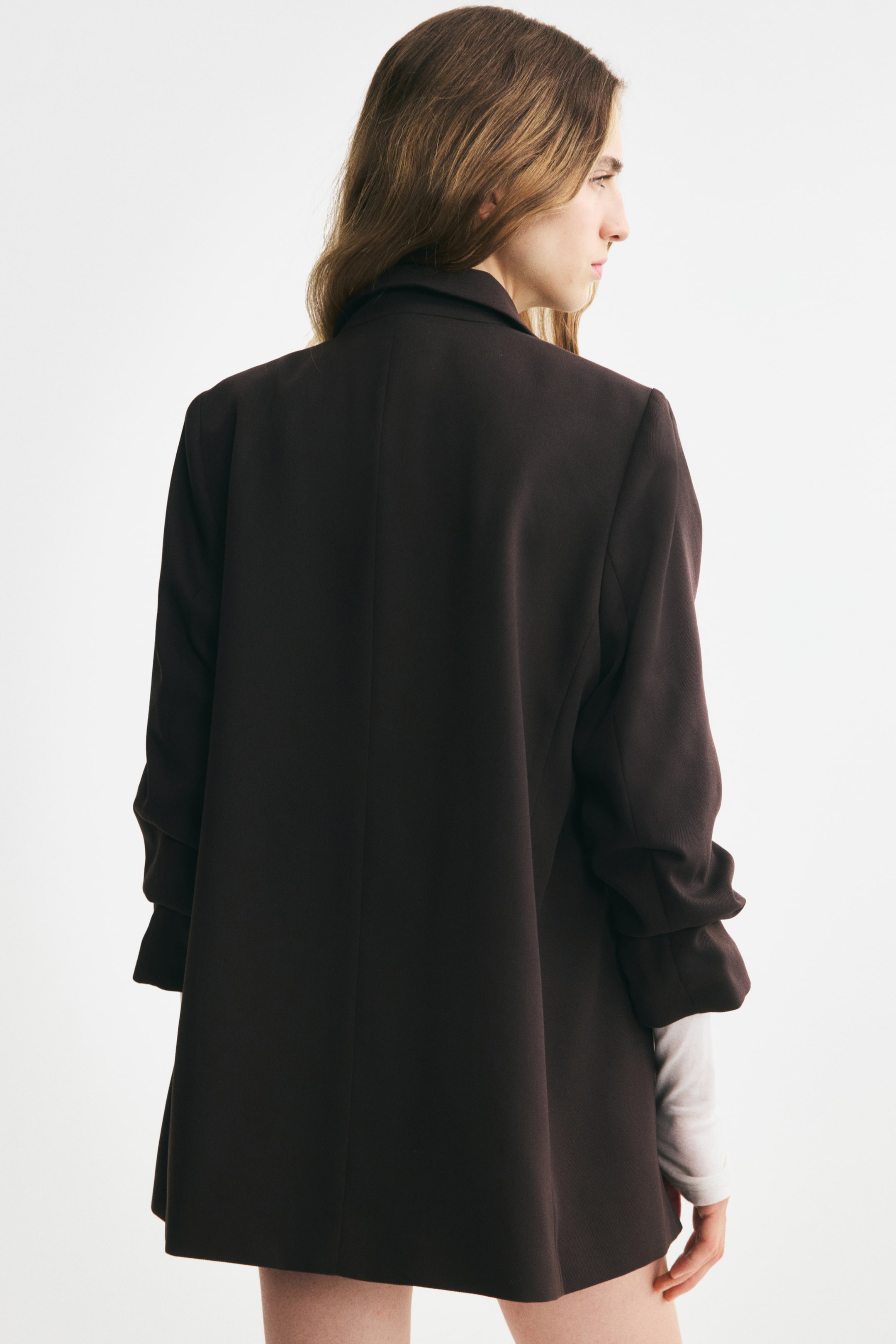 Gathered-Sleeve Jacket