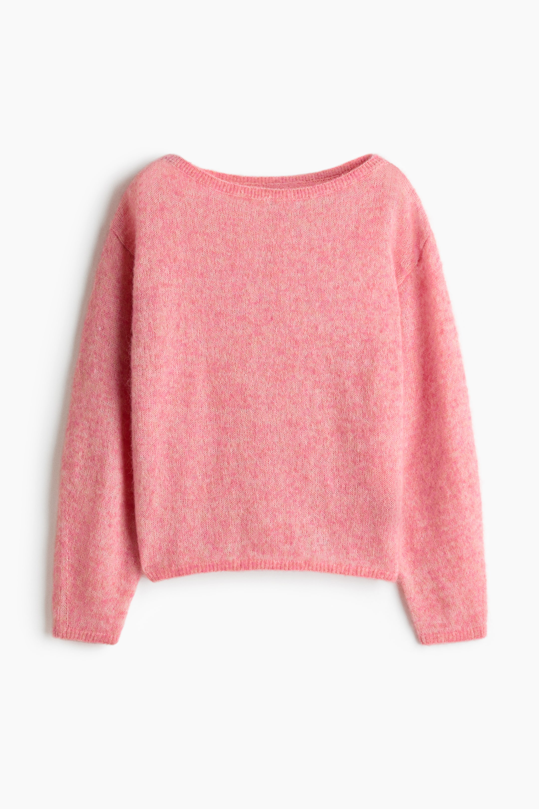 Boat-Neck Fine-Knit Sweater