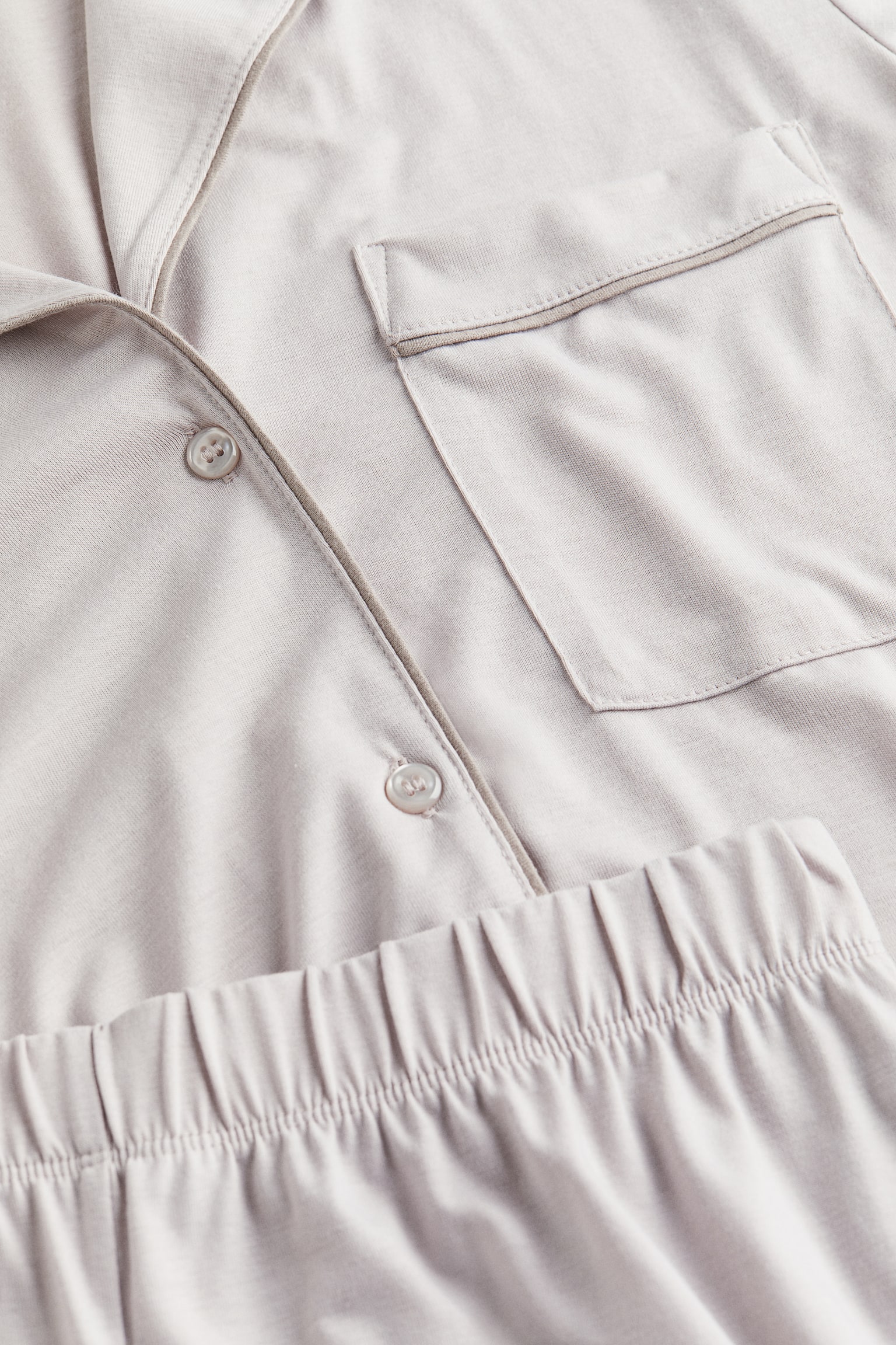 Bộ đồ ngủ viscose pha - Màu xám nhạt/Màu đỏ rượu - 2