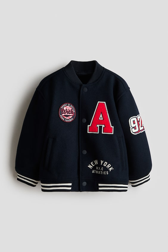 Детские куртки H&M Motif-Detail Baseball Jacket