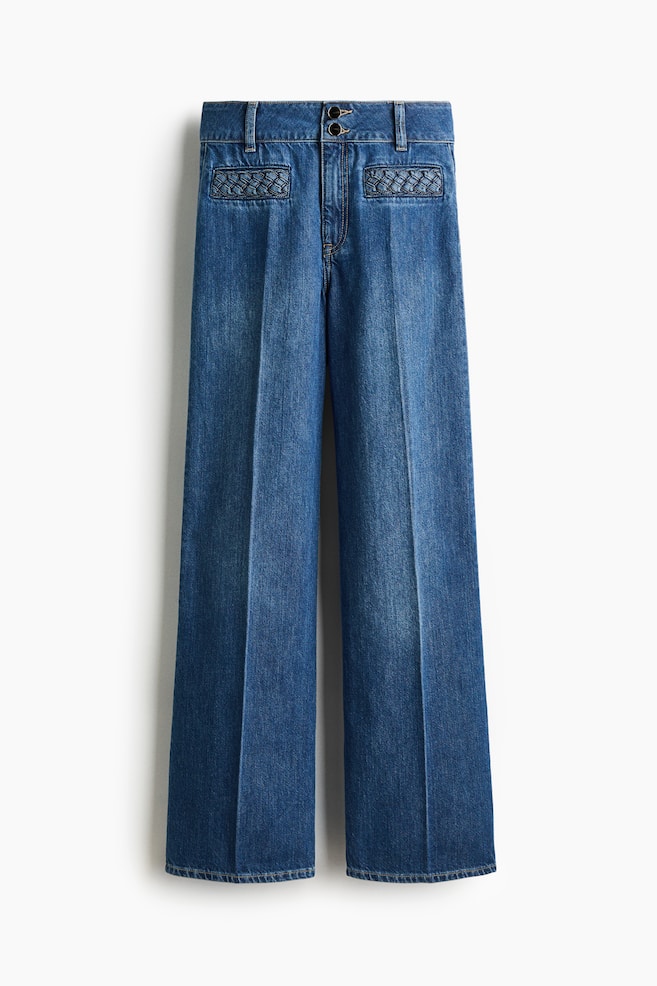 Wide High Jeans - Denimblau/Weiß/Dunkles Denimblau - 1