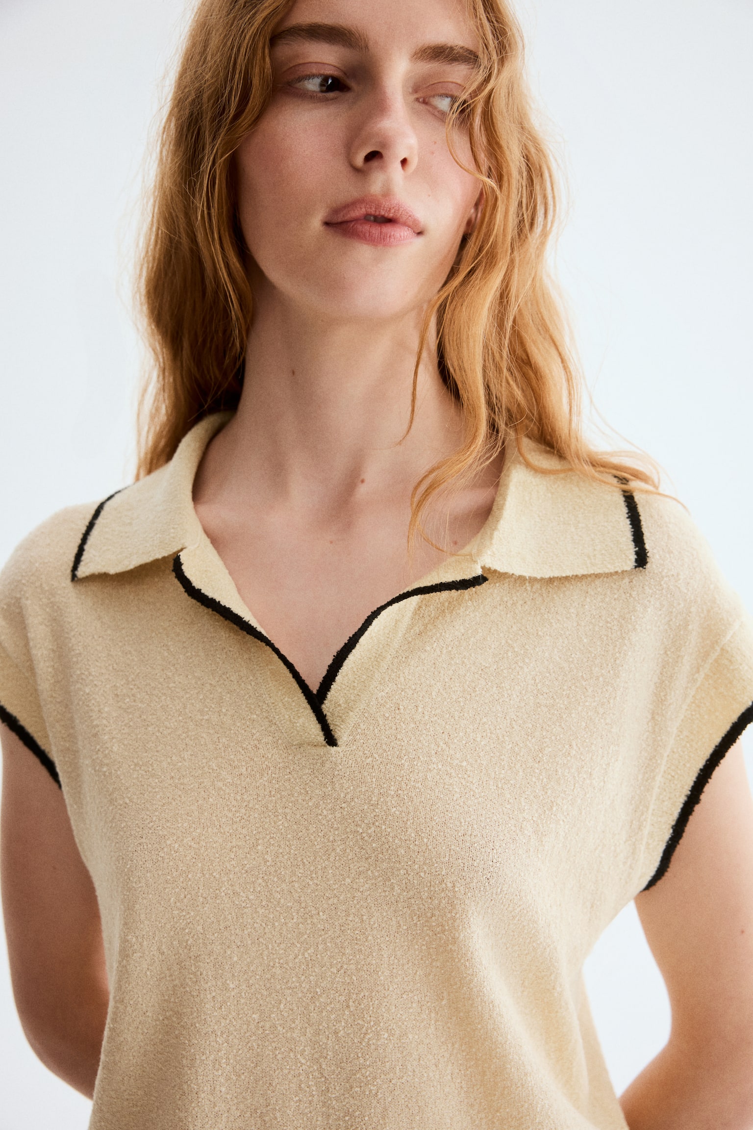 Polo de punto - Beige claro/Azul marino/Rojo - 5
