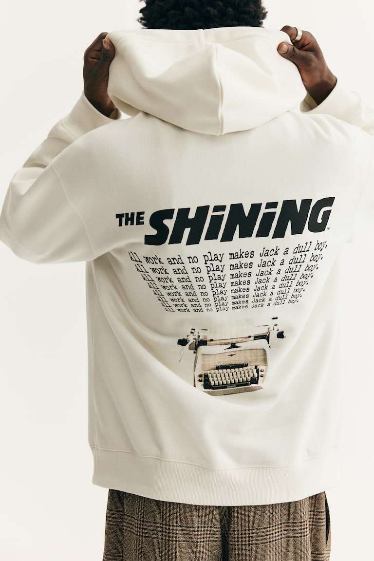 Loose Fit Hoodie White/The Shining Men H&M