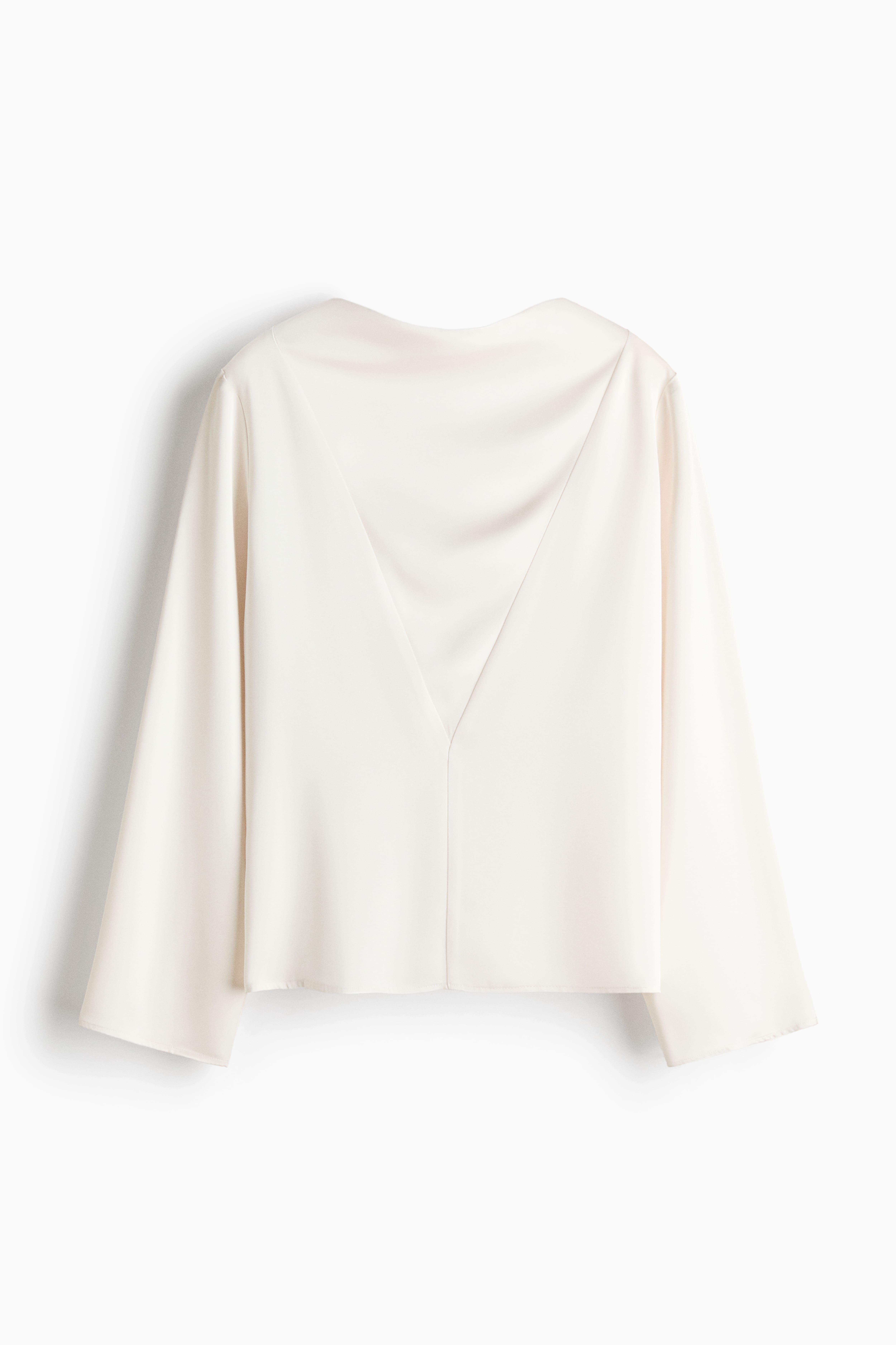 Cowl-Neck Satin Blouse