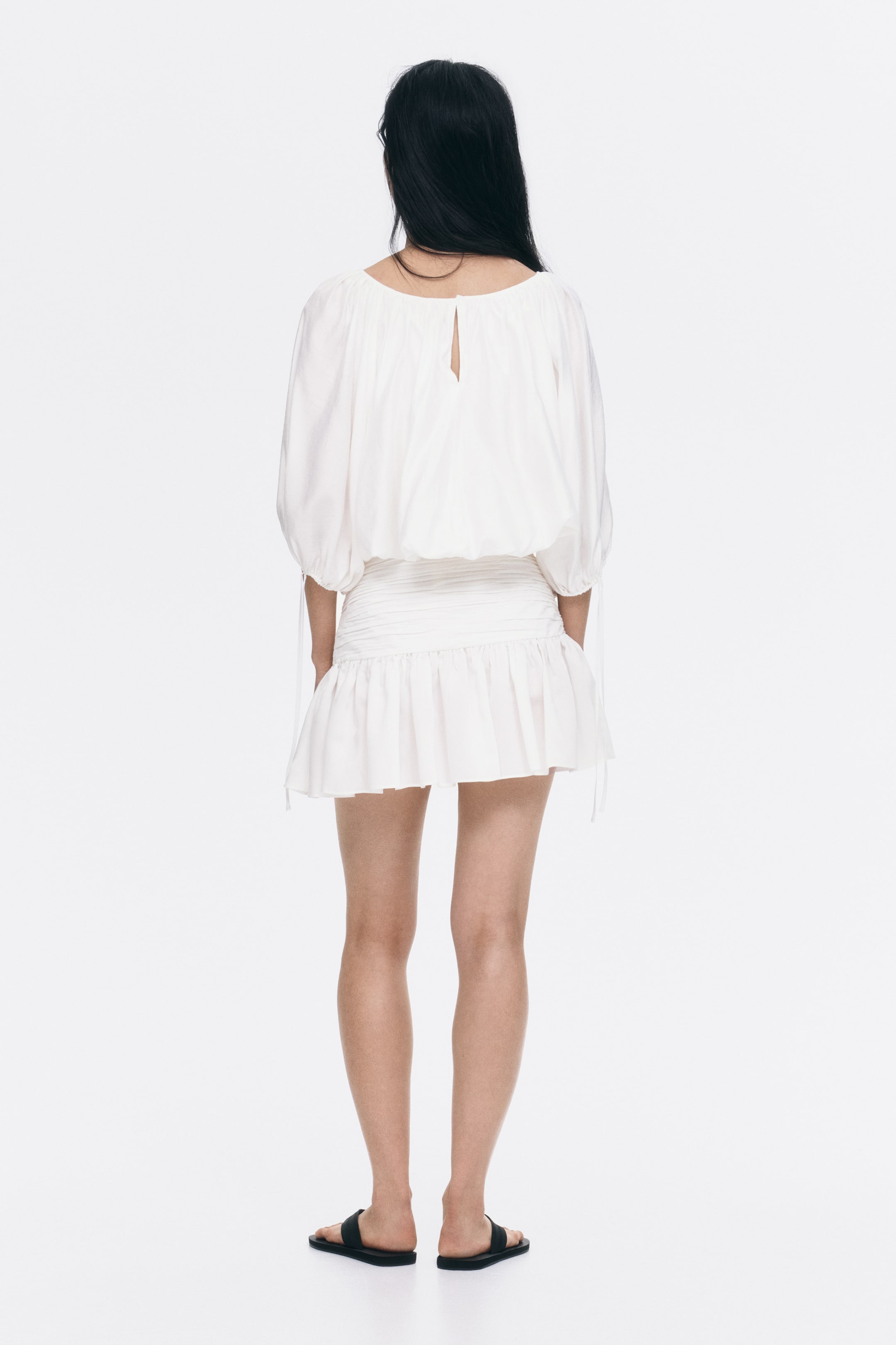 Minijupe à taille plissée