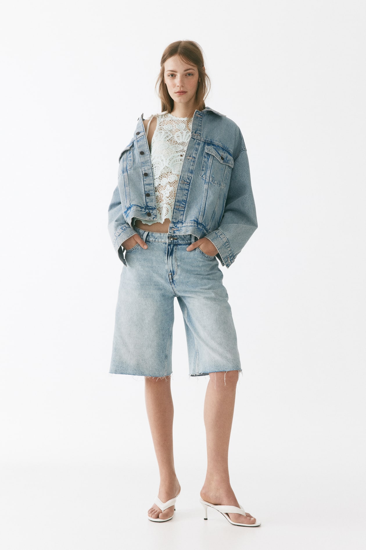 Denim Bermuda Shorts - image 3