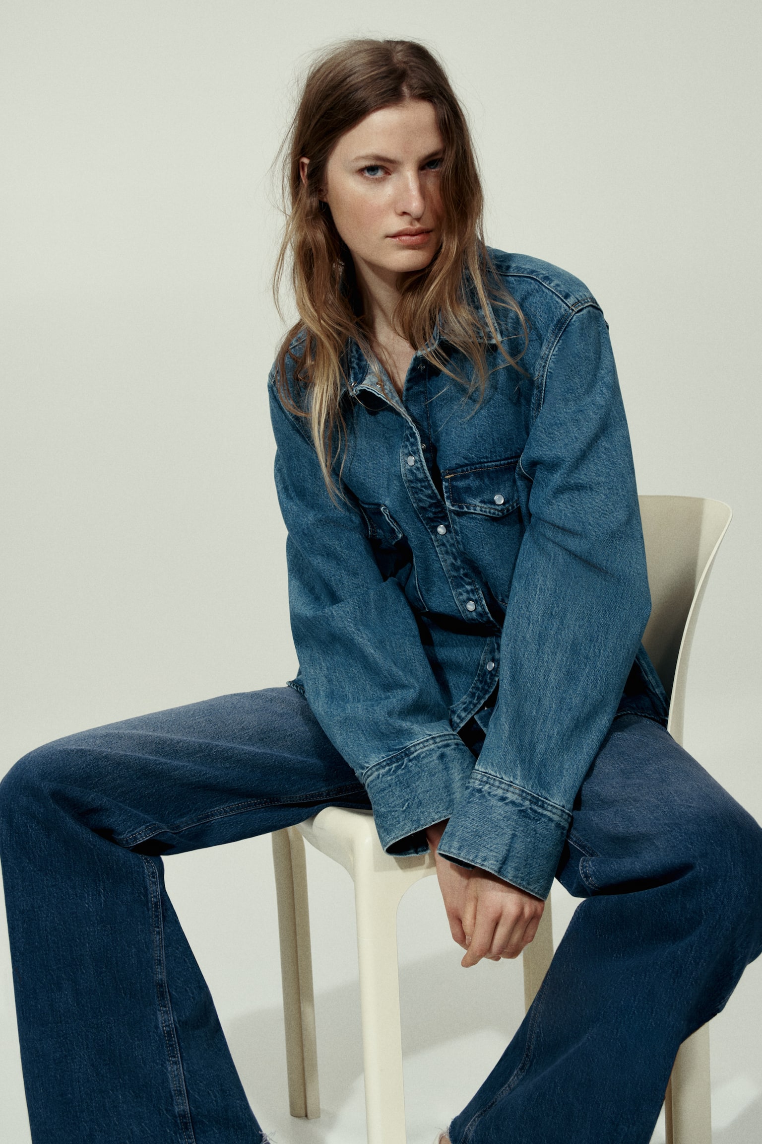 Wide High Jeans - Dark denim blue/White/Denim blue/Navy denim blue/Light denim blue/Navy denim blue/Washed denim blue/Dark denim grey/Dark brown/Light denim blue/Dark denim blue/Denim blue/White - 1