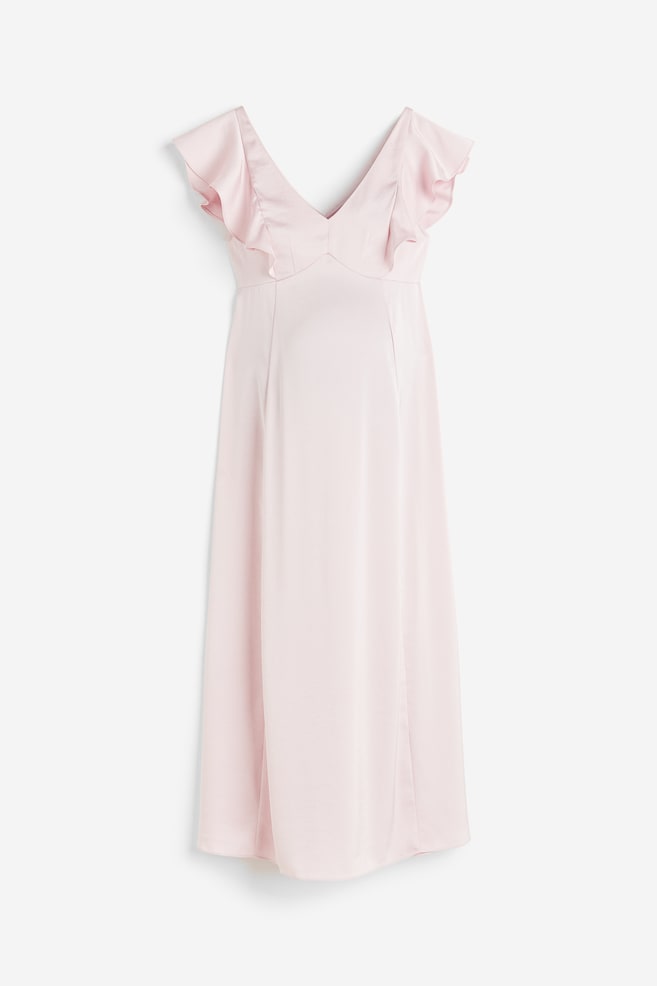MAMA Flounced dress - Light pink/Light beige - 1