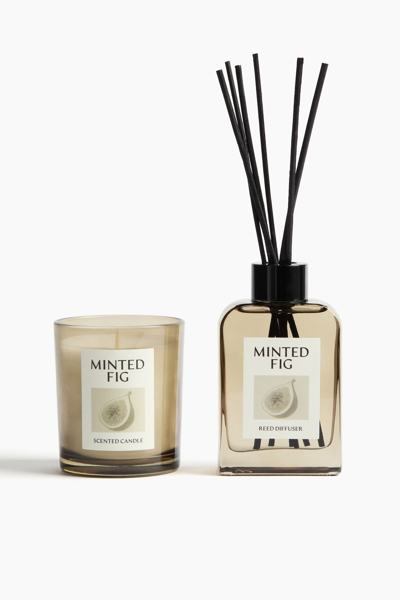 Scented candle in a glass holder - Minted Fig/Vanilla Patchouli/Sequoia Santal/Lemon Verde/Eucalyptus Mist - 7