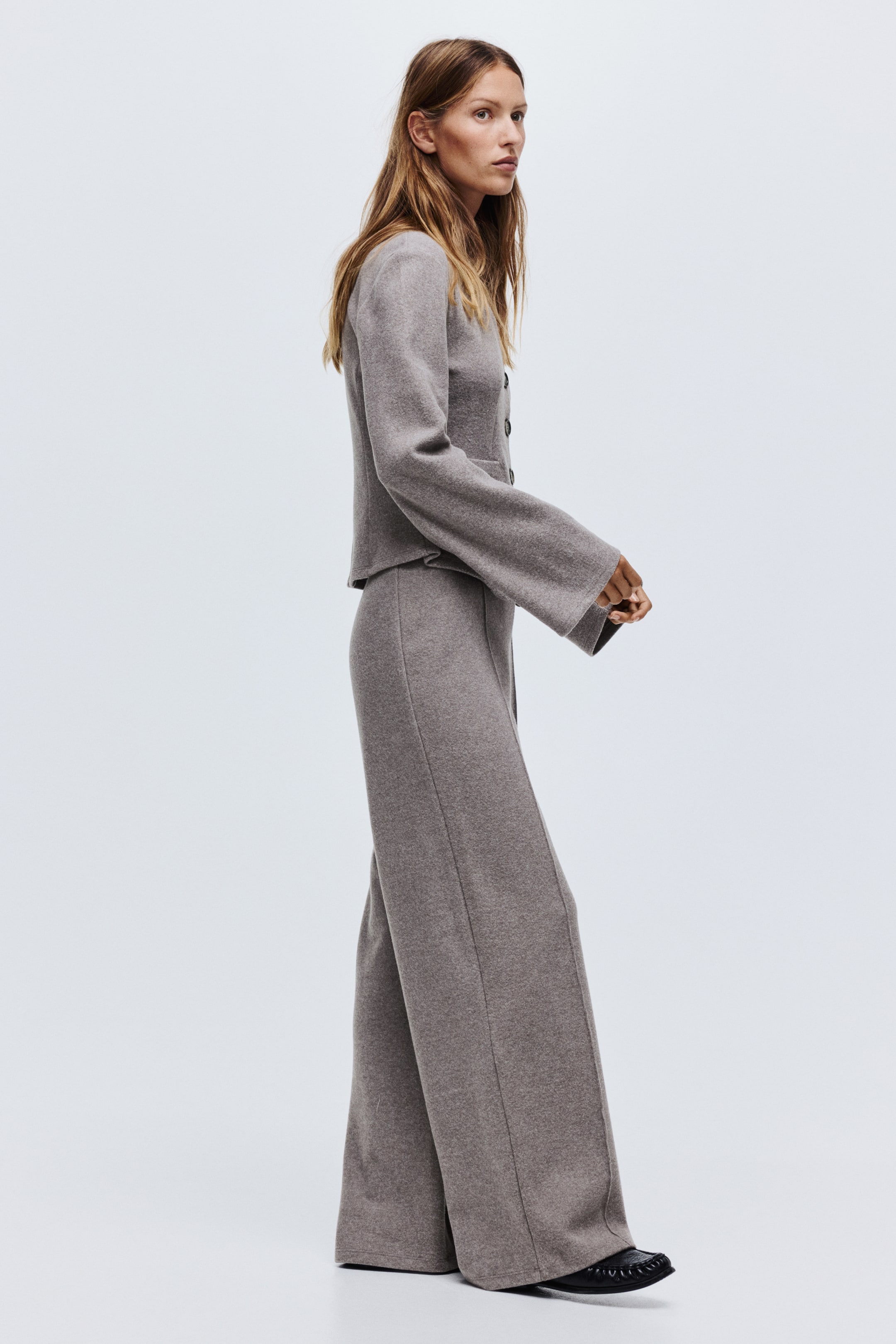 Grösseres Bild ansehen: Feinstrickhose - Greigemeliert - DAMEN | H&M CH 4