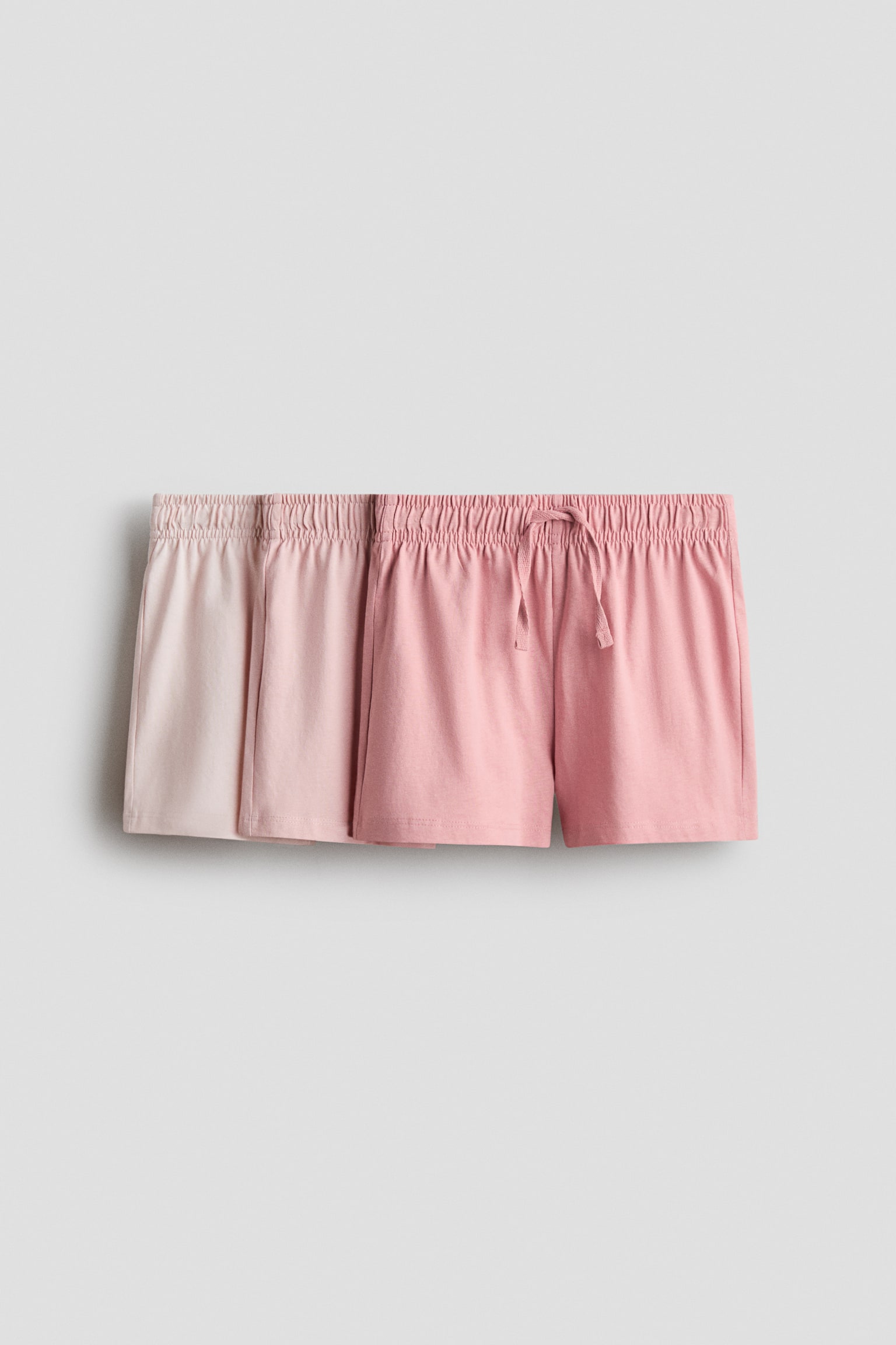 3-Pack Cotton Jersey Shorts - Pink/light pink/pale pink