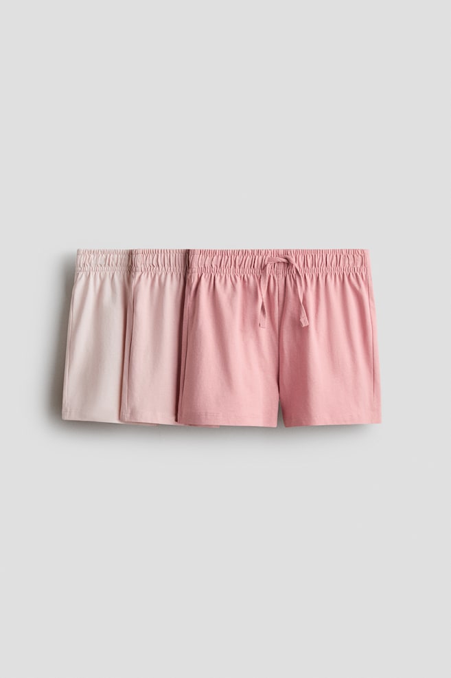 3-Pack Cotton Jersey Shorts - Pink/light pink/pale pink/Light pink/striped - 1