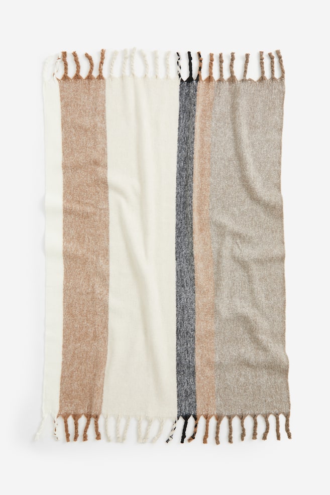 Patterned wool-blend blanket - Mole/Striped/Pink/Striped - 3