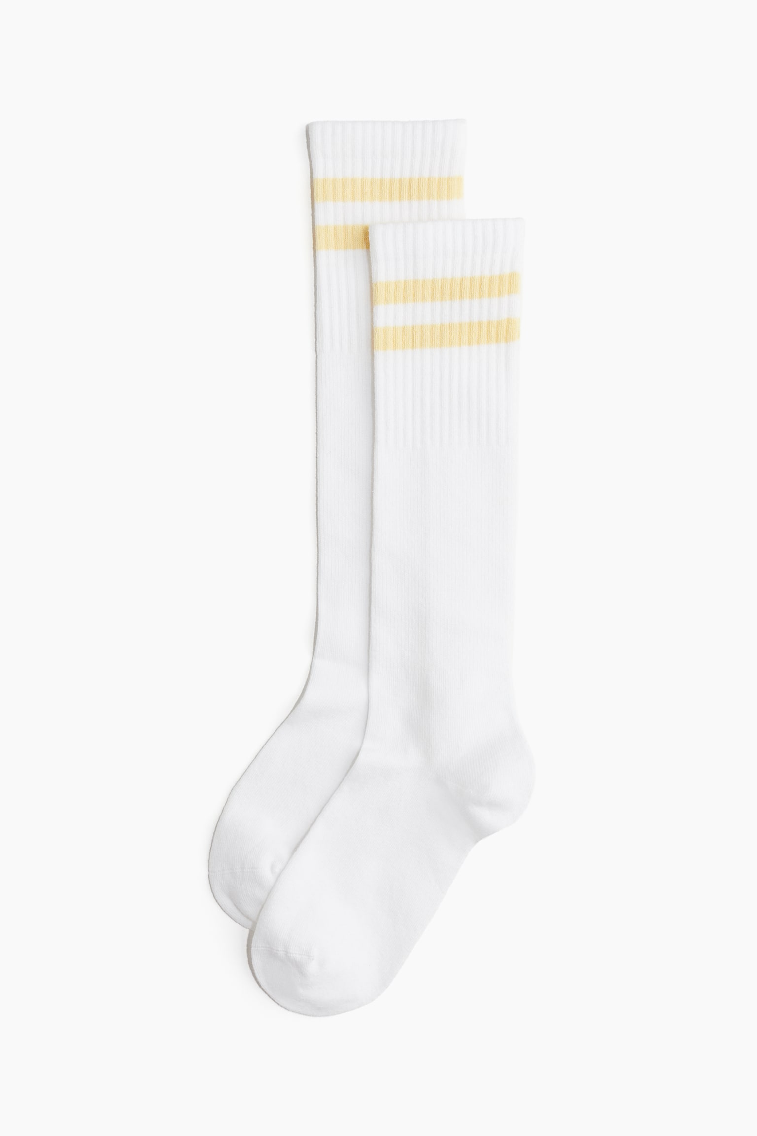 Knee socks - White/Striped - 1