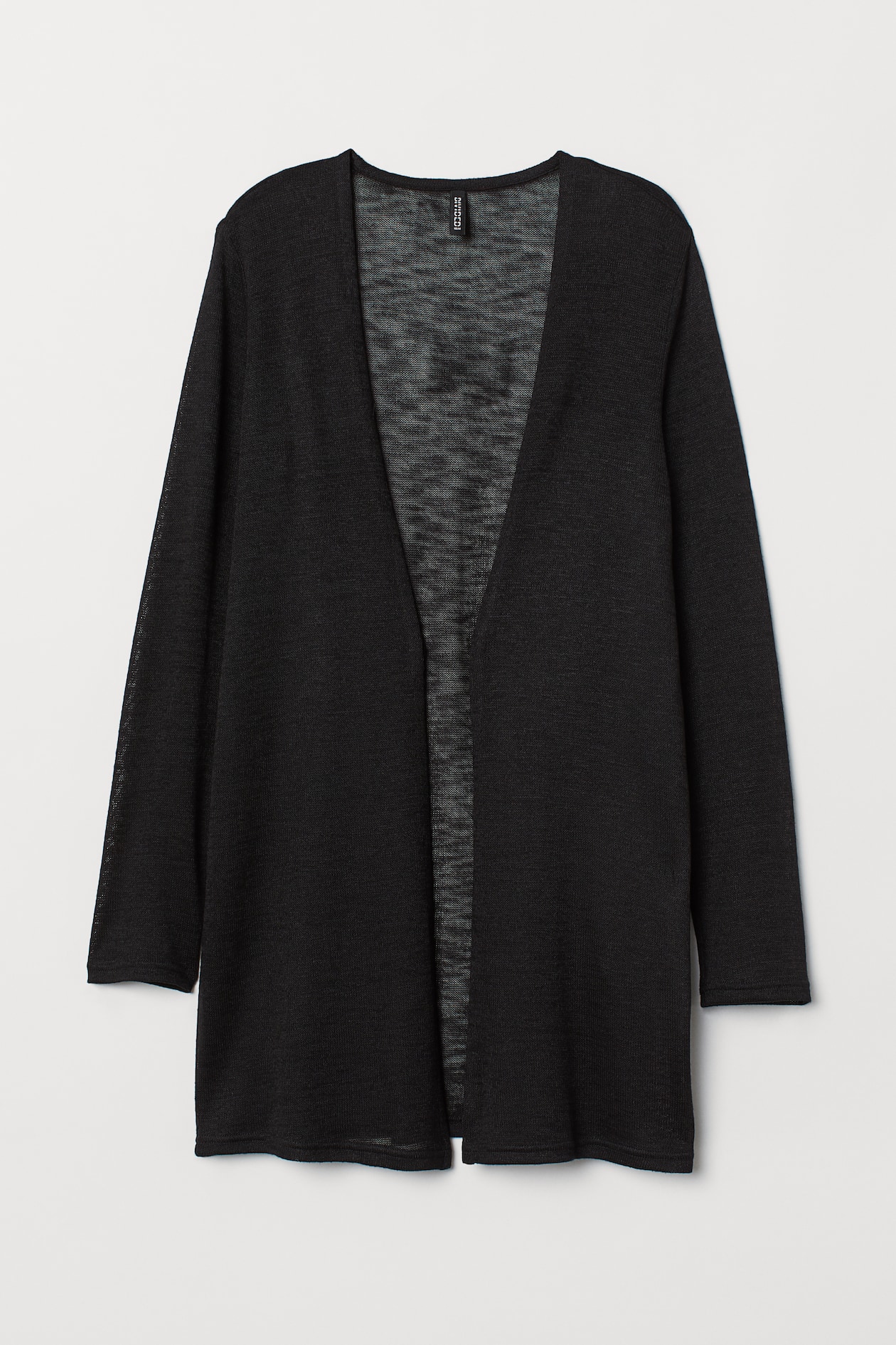 Loose-knit cardigan - Long sleeve - Black - Ladies | H&M GB