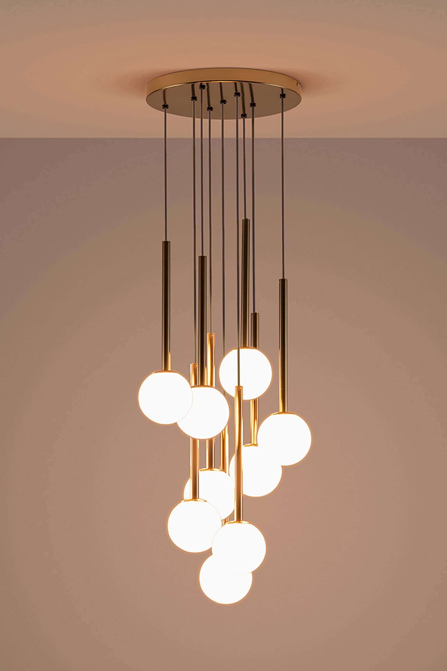 Cluster Ceiling Light - Gold/Dark Grey - 3