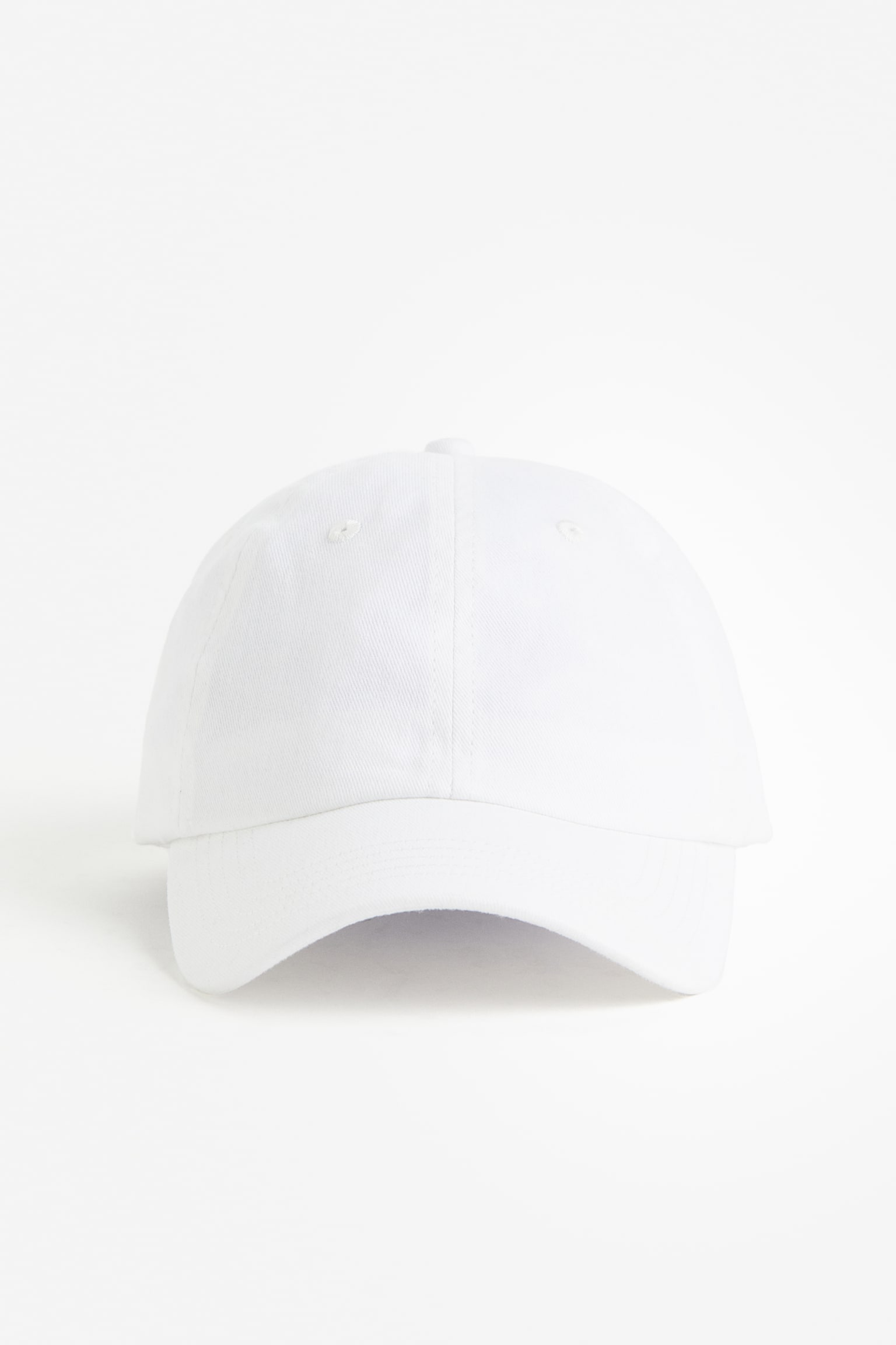 Cotton twill cap - White/Black - 1