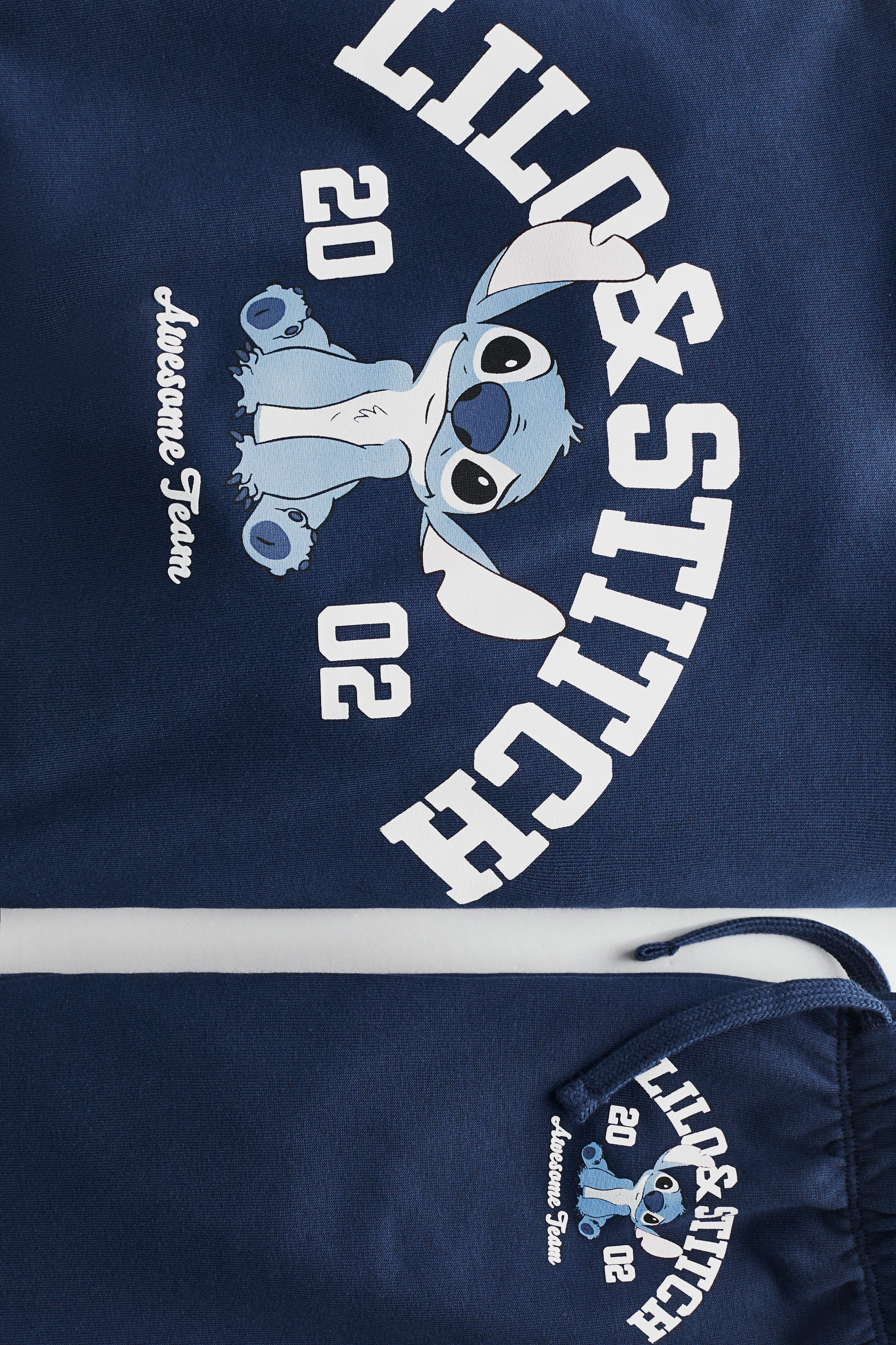 jimwag Stitch line hoodie ネイビー Men's Lilo & Stitch Distressed Poster Stitch Pull Over Hoodie Navy