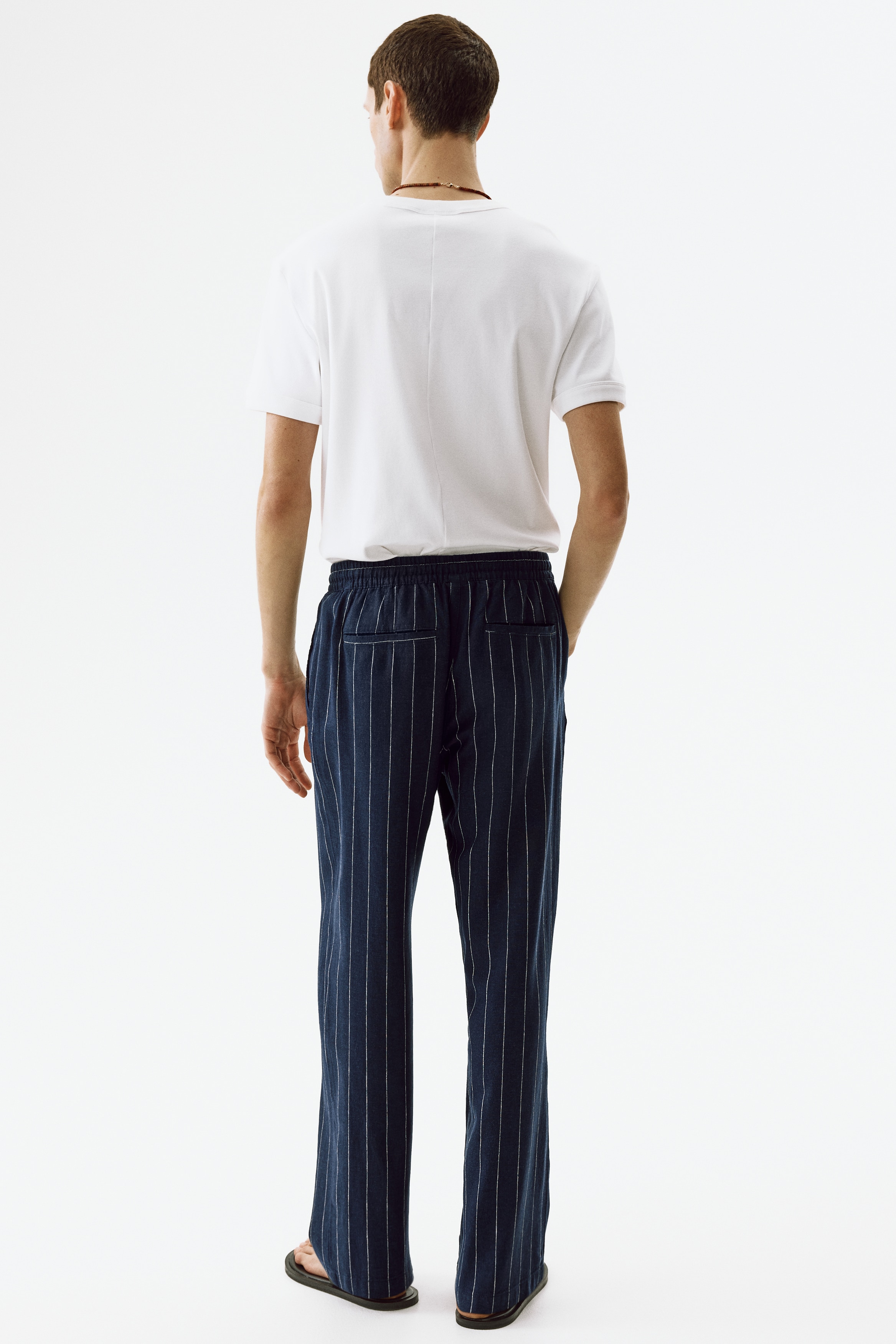 Relaxed Fit Linen-blend trousers