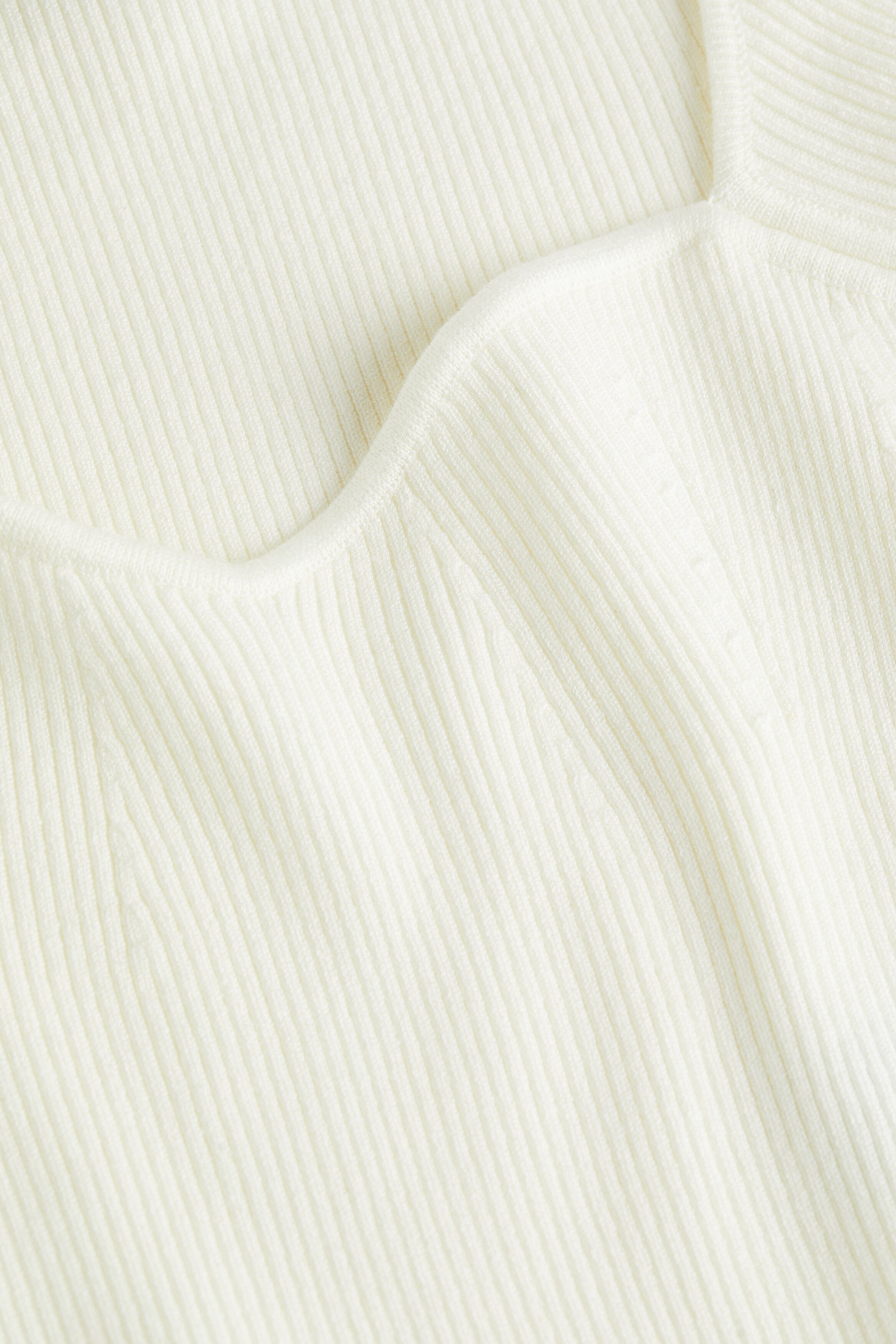 Bustier-look Rib-knit Top - Cream - Ladies | H&M US