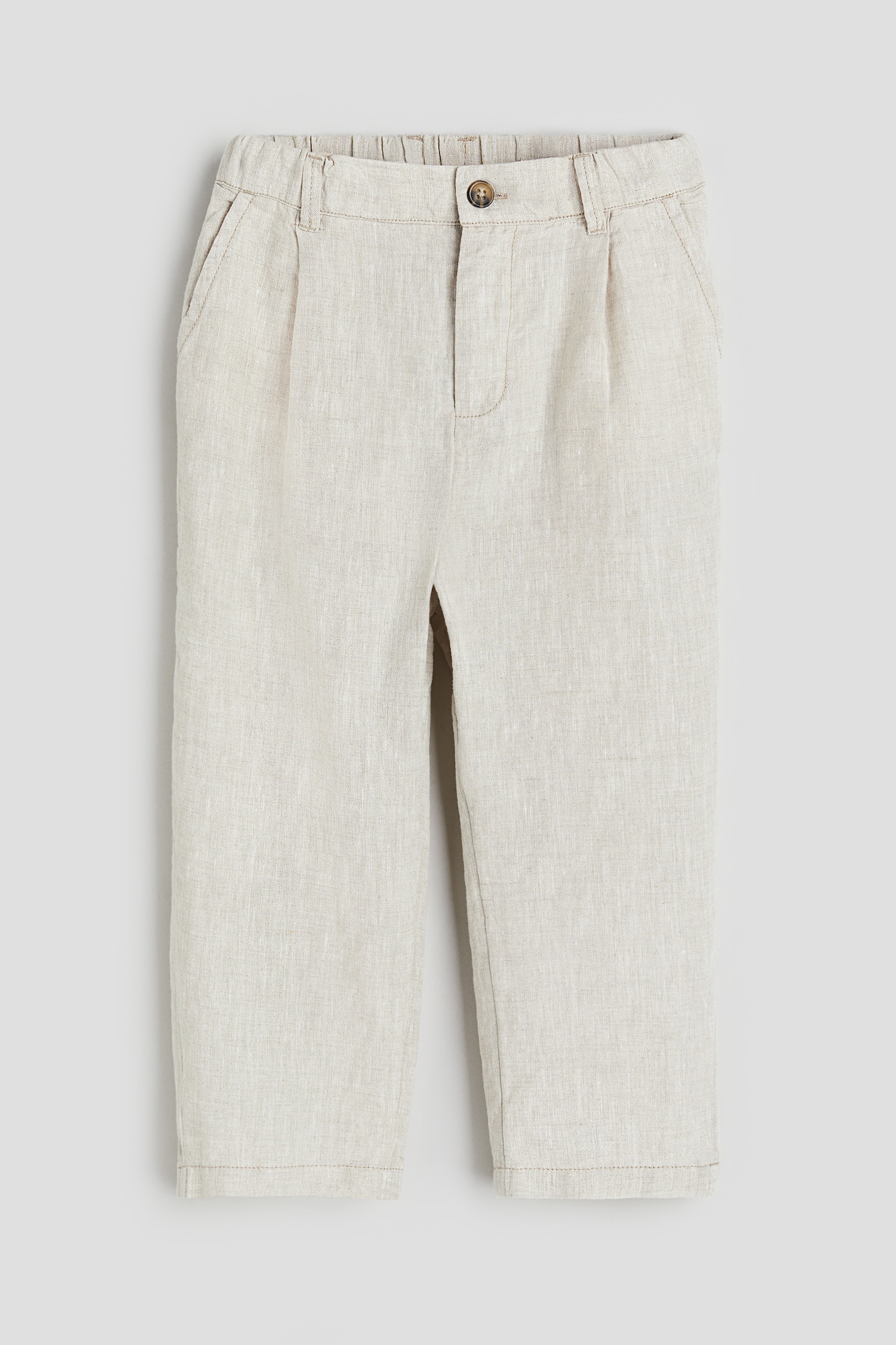 Linen Chinos - Light beige - 1