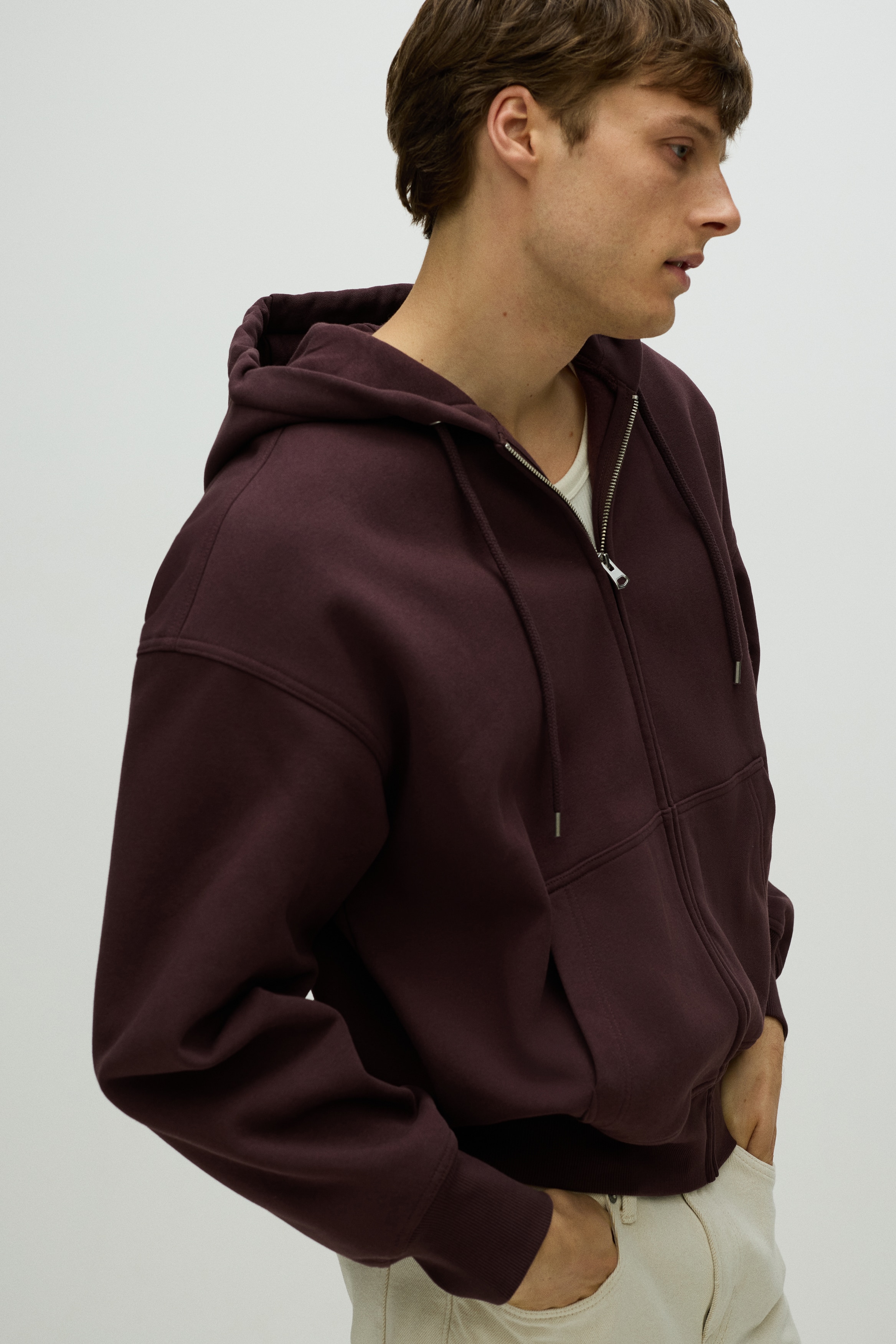 Oversized Fit Zip-through hoodie