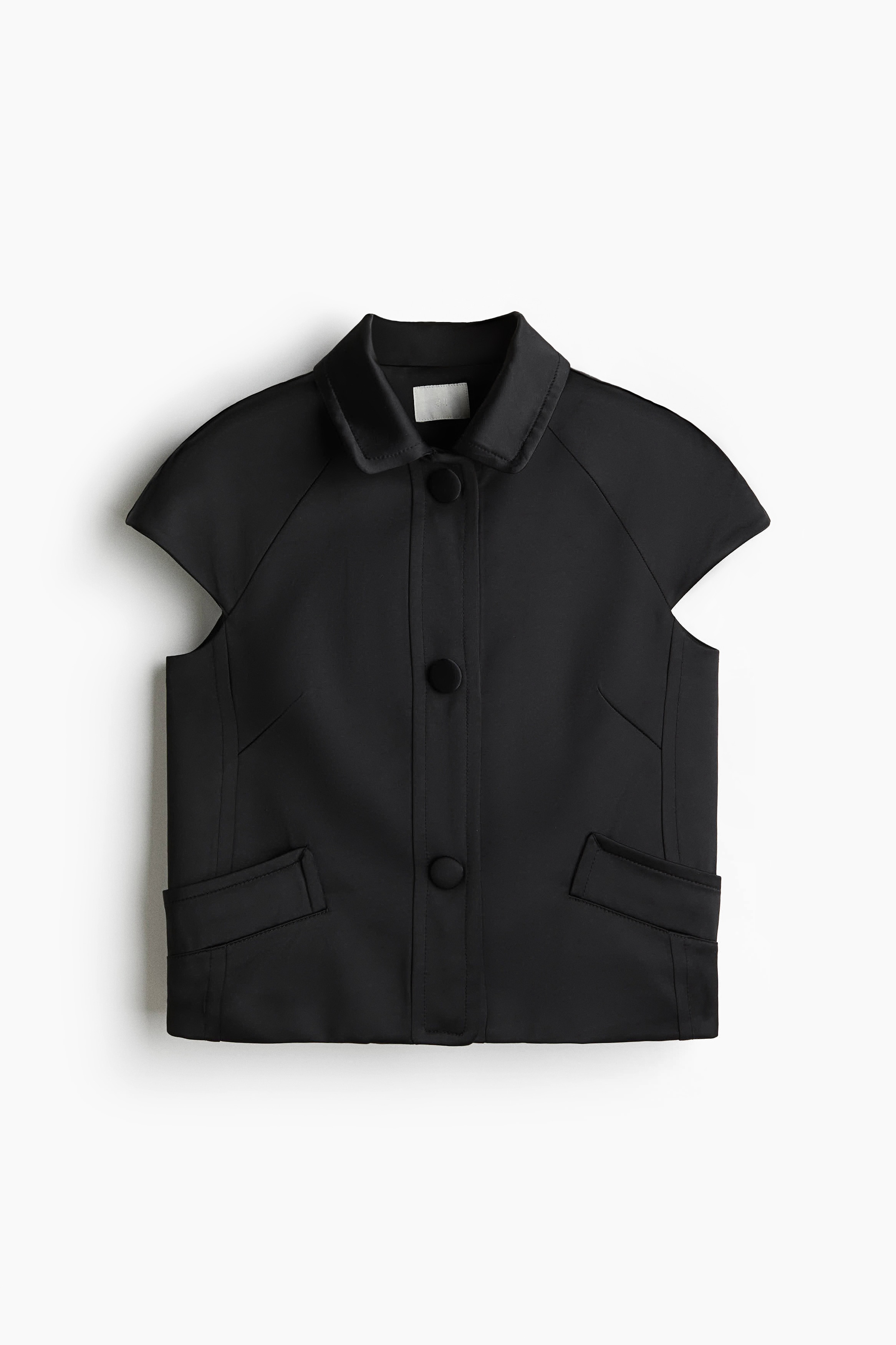 H & M - Jacke mit Kappenärmeln - Schwarz - Damen