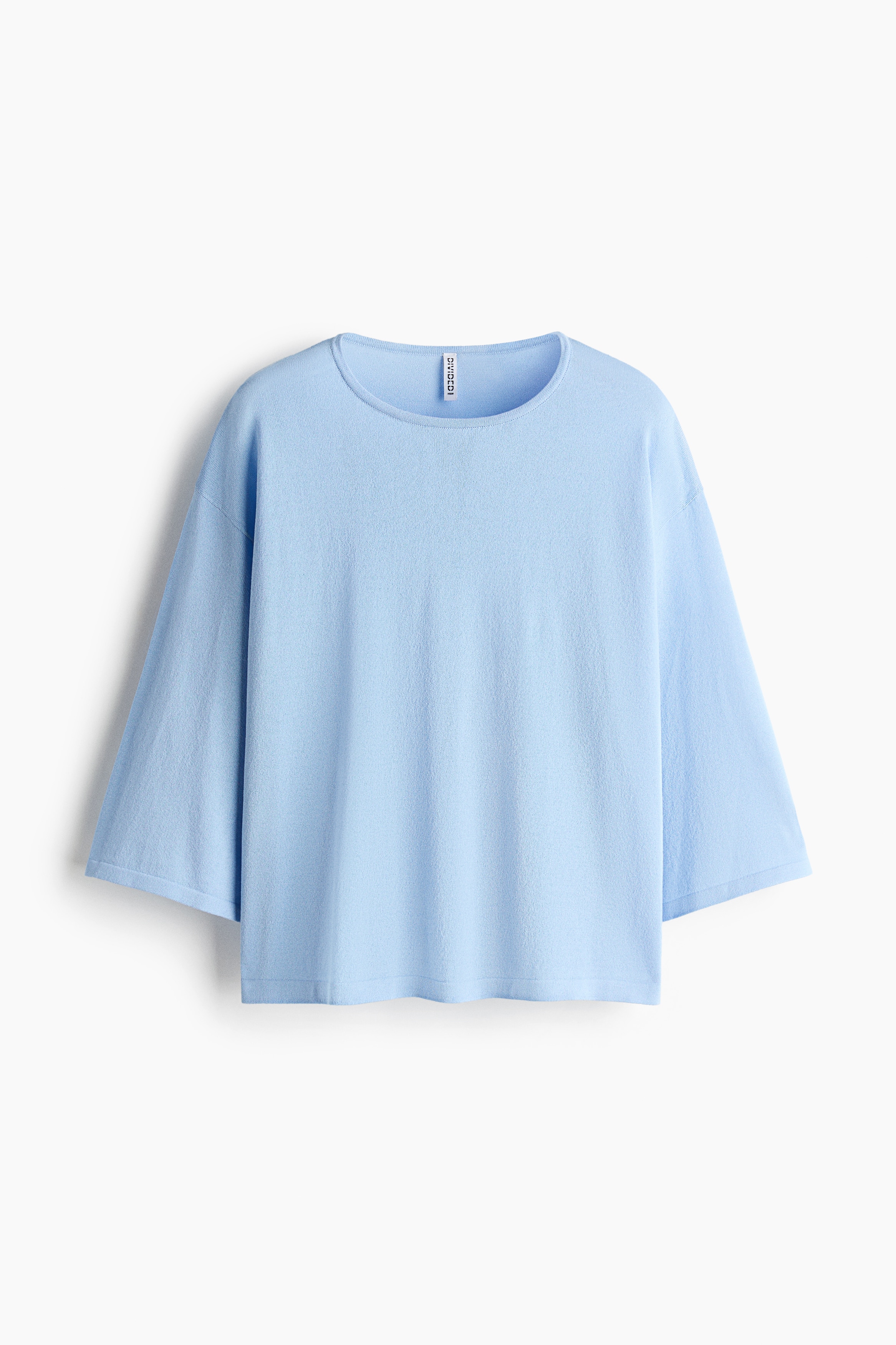 Jersey de corte holgado - Azul claro/Crema