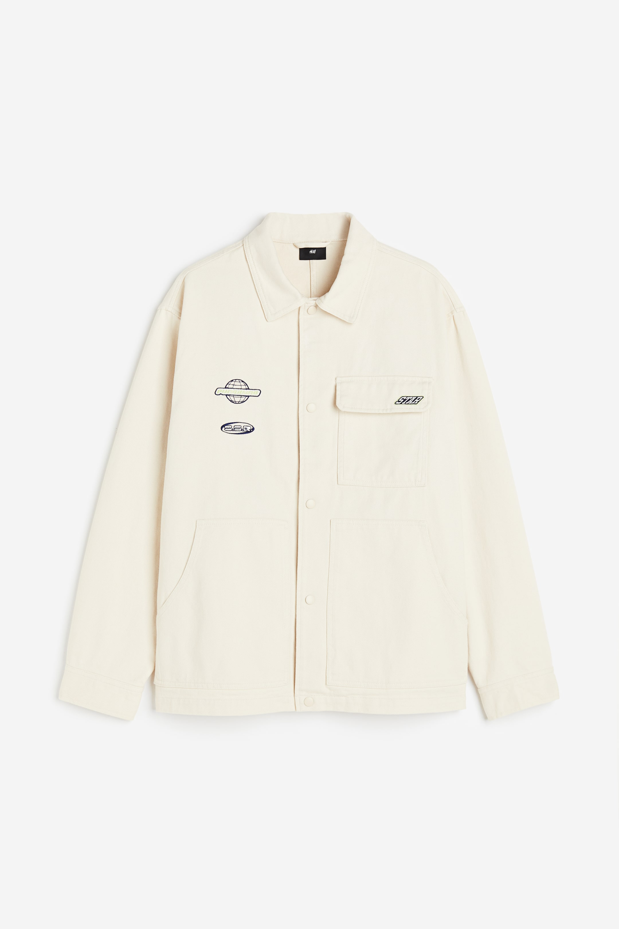 拡大画像を表示: モチーフデザイン ツイルジャケット - ライトベージュ／Punchline - Men | H&M JP 1